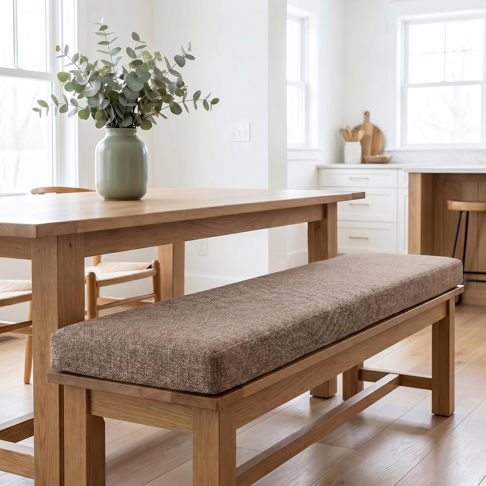 Cojín de banco de tamaño personalizado para muebles de comedor interior, silla, asiento de ventana, espuma 55D de alta calidad con cremallera oculta para banco para el hogar