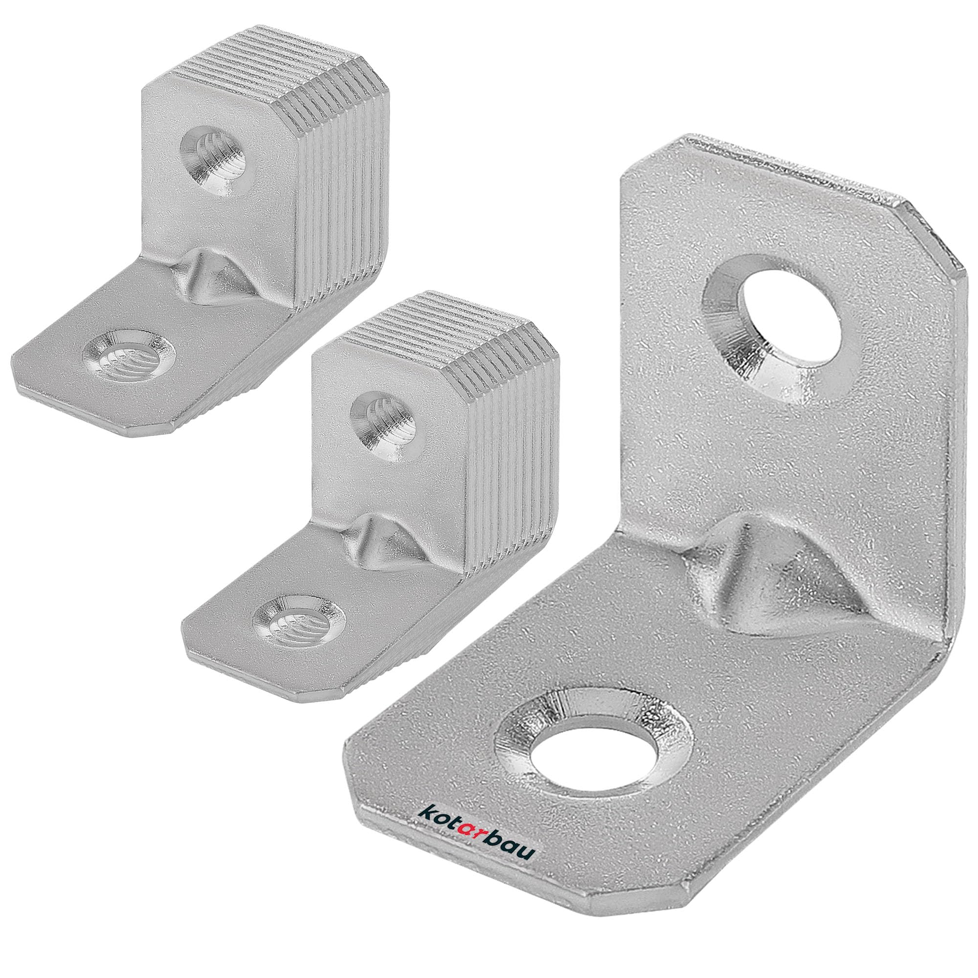 25 Escuadras Metálicas En L KOTARBAU - Acero Galvanizado 25x25x18mm - Soportes De Esquina De 90 Grados Para Muebles, Estantes Y Bricolaje