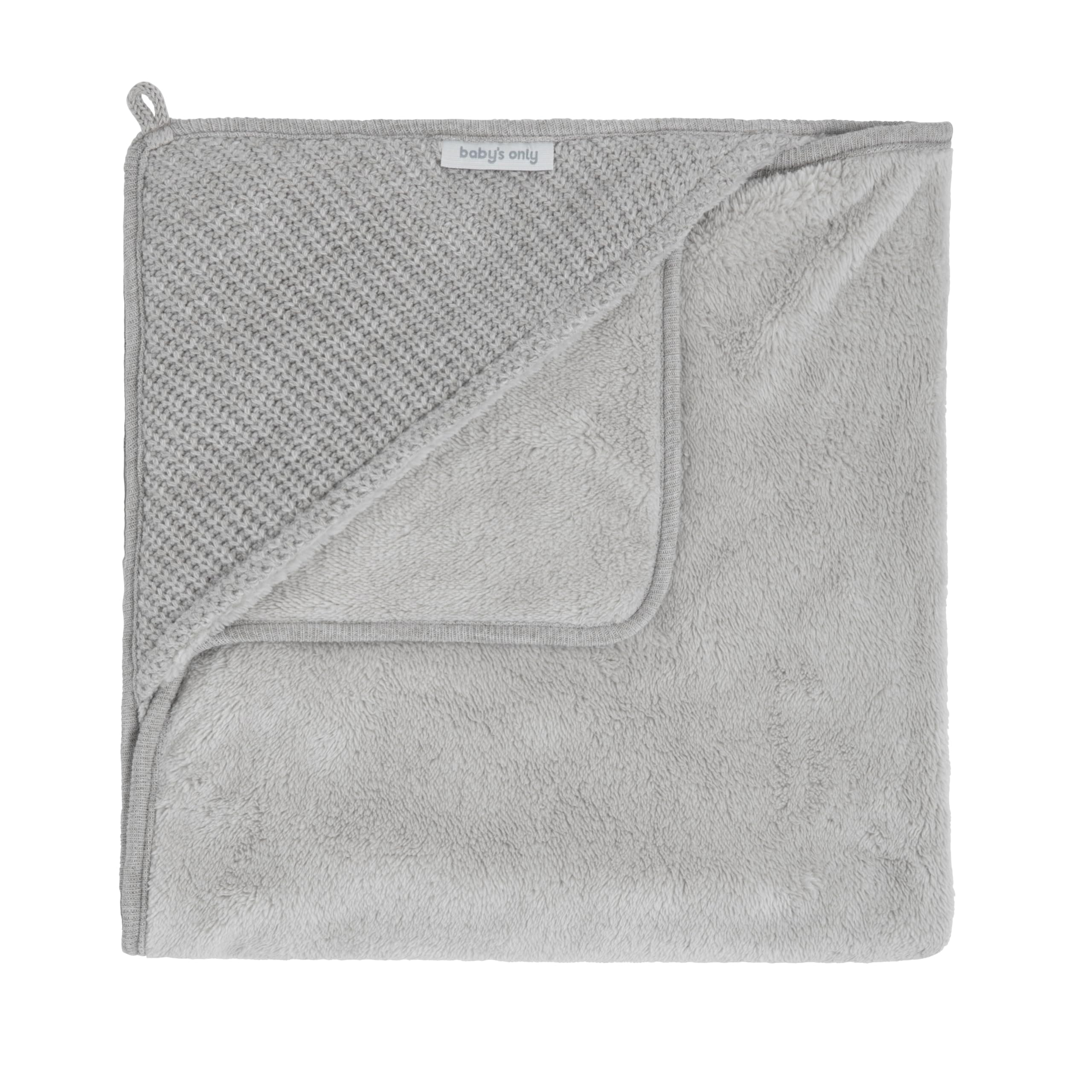 Baby's Only - Kocyk niemowlęcy z kapturem Hope - Dusty Grey - 75x75 cm