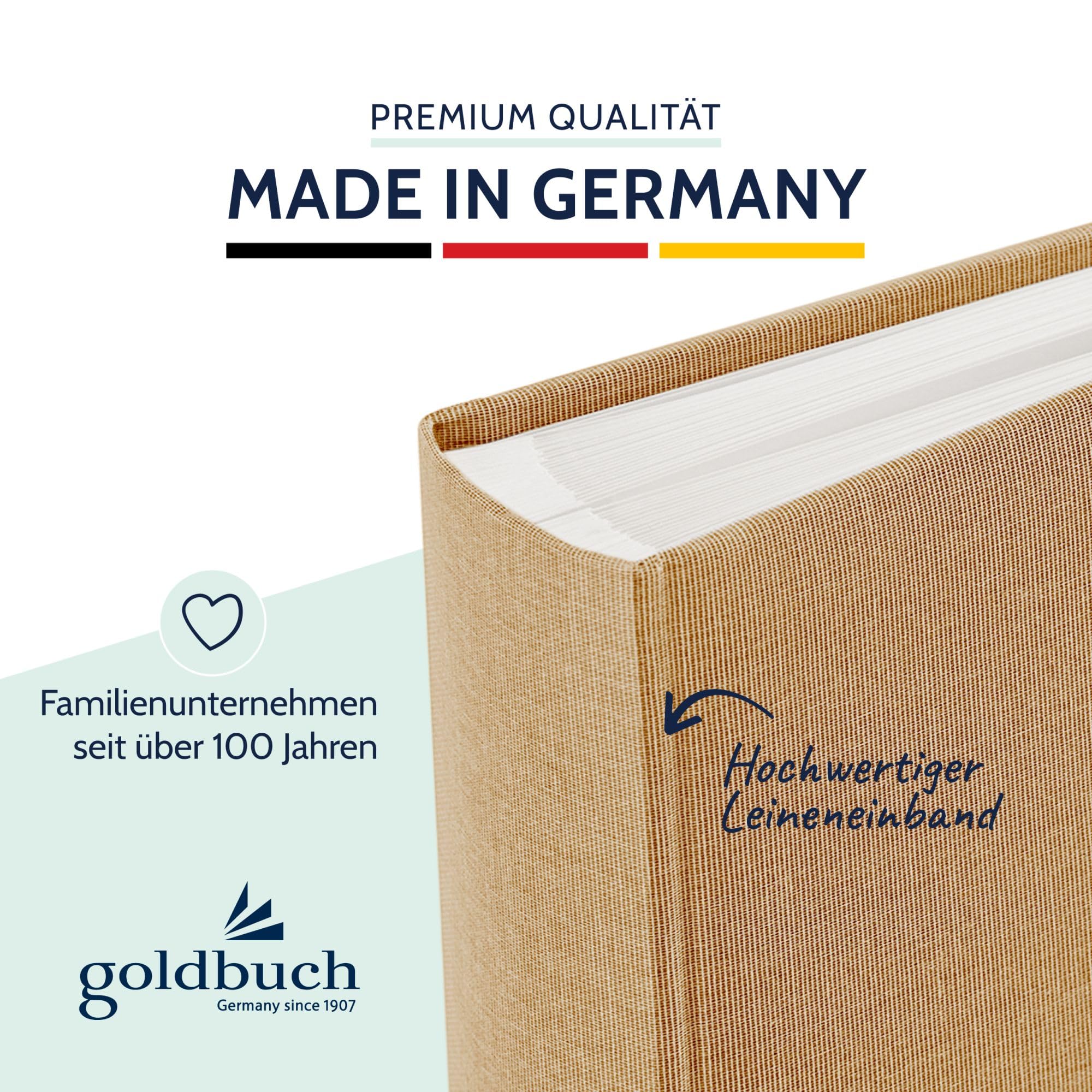 Goldbuch álbum de Fotos, Trend, 25 x 25 cm, 60 páginas con pergamino, Arena, 30x31 cm