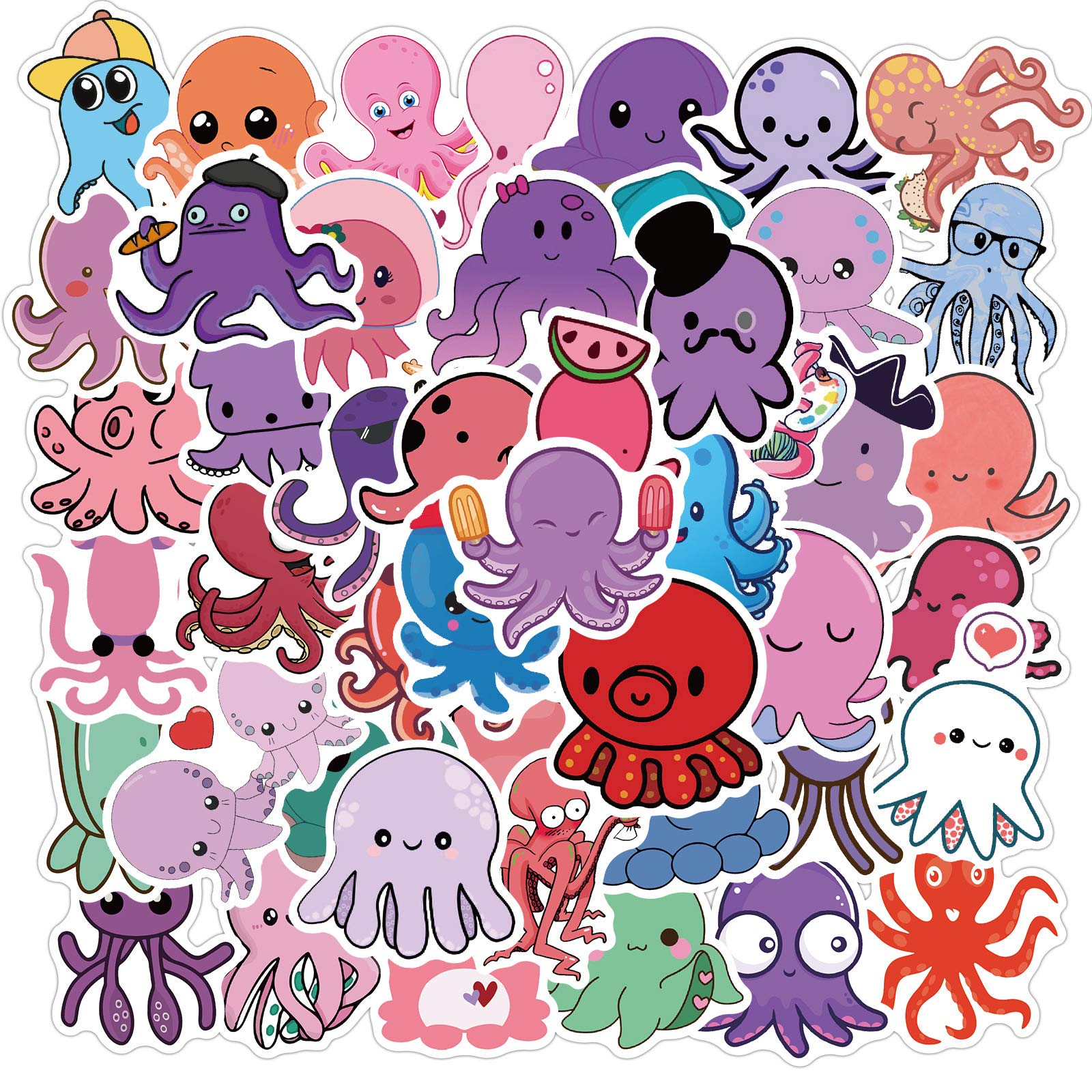 HNTR Octopus Stickers | 50 Cute Cartoon Octopus Sticker Pack โ image 1
