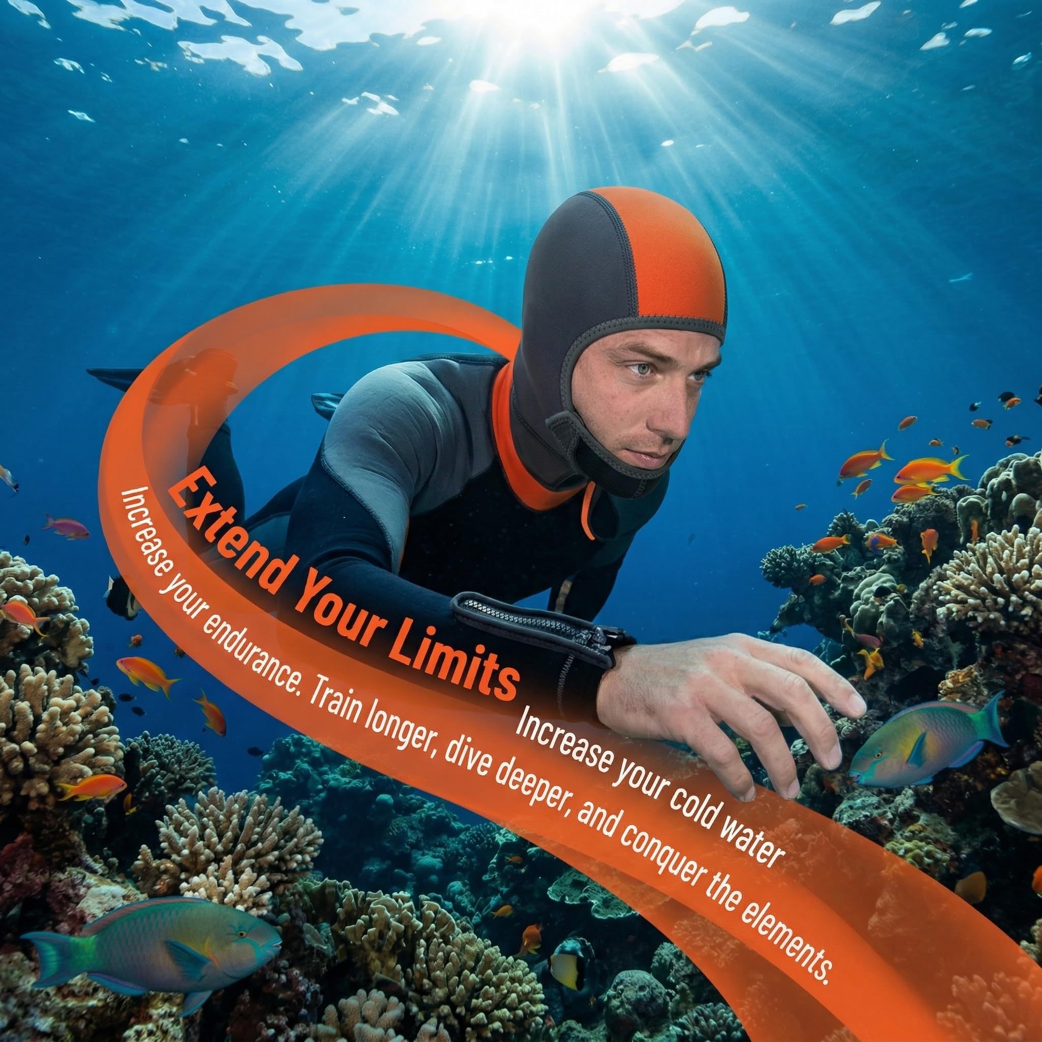 Perfeclan 3mm Néoprène Plongée Chapeau Protection Flexible Oreille Natation Chapeau Bonnet Combinaison Capuche pour Canoë Snorkeling