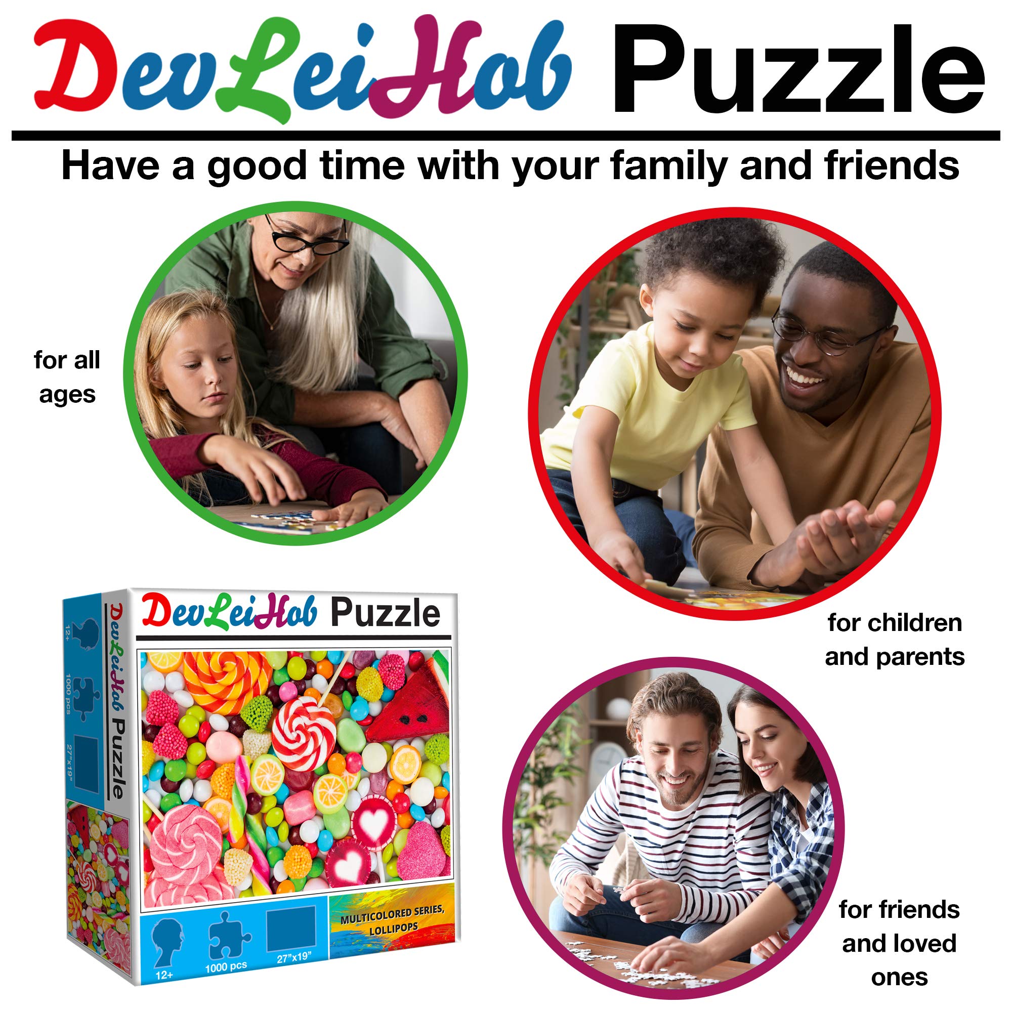 Puzzle 1000 pezzi per adulti e bambini puzzle duri grandi mille pezzi puzzle puzzle lecca-lecca dimensioni 67 x 49 cm