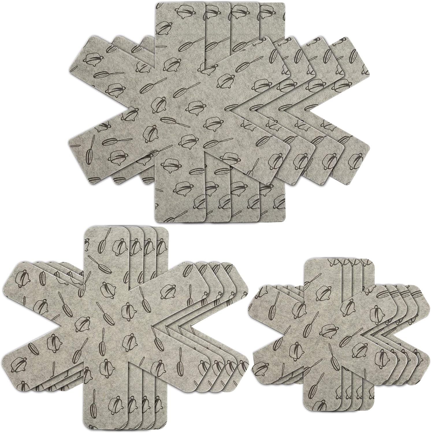 Pot and Pan Protectors,12 Pcs Felt Pads for Pan Protector Plate