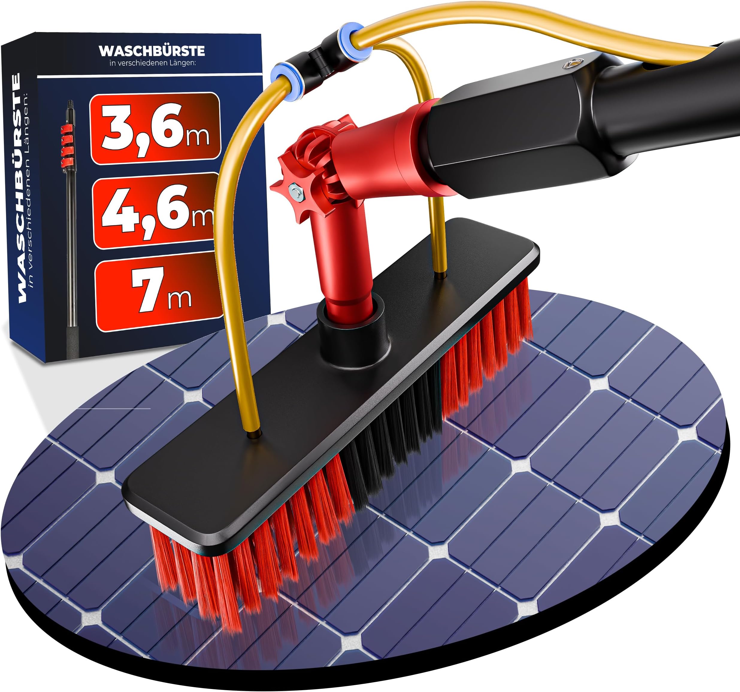 BoomDing telescopic window cleaner water fed | 23 FT or 7 Meter extendable telescopic | water fed window cleaning pole aluminium | cleaner for solar panels | window cleaning equipment