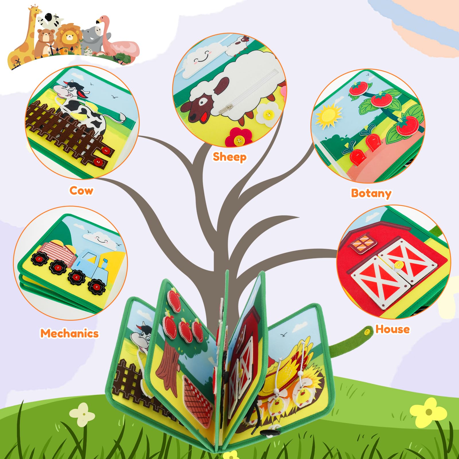 Farm Busy Book for Toddlers 1 2 3 Year Old - Image 3