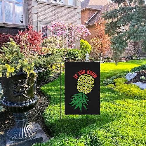 Bandera de jardín de piña de 12 x 18 pulgadas, banderas de poliéster de temporada al revés, símbolo de piña para decoración al aire libre, hogar,
