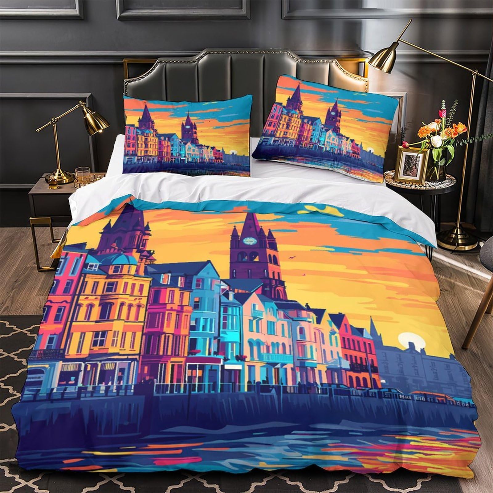 Housse de couette hypoallergénique 140x200 cm pour sommeil sensible