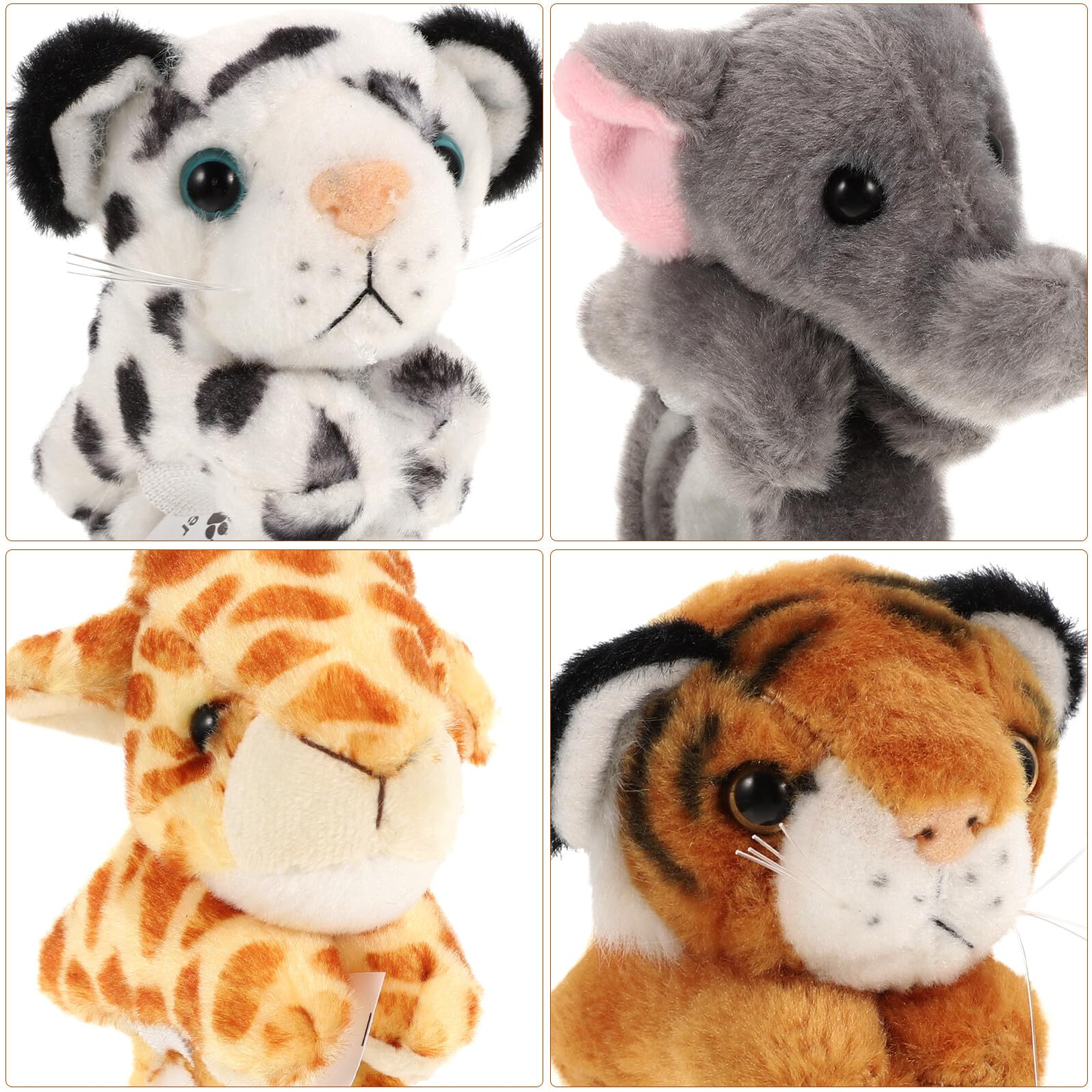 6 Pulseras Infantiles de Golpe Temática de Animales para Adorno de Fiesta de Cumpleaños, Textura Suave y Ligereza para Niños