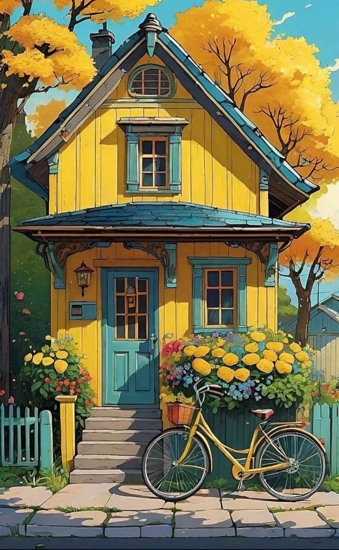 FanZheZhe Cross Stitch Kits for Adults,11Ct Printed Cross Stitch Kits,Stamped Embroidery Kits for Adults Wall Art Home Decoration The Scenery in Front of The Door 11Ct40X50Cm