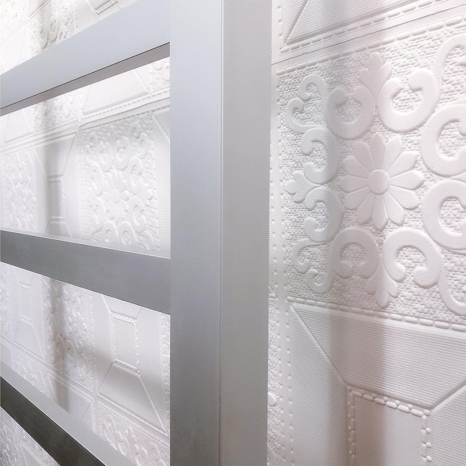 Electric Towel Warmer, Floor-Standing 6 Square Bars Heated Towel Drying Rack for Bathroom, Premium Aluminum Alloy Plug-in Heated Towel Rail with Waterproof Switch, Silver