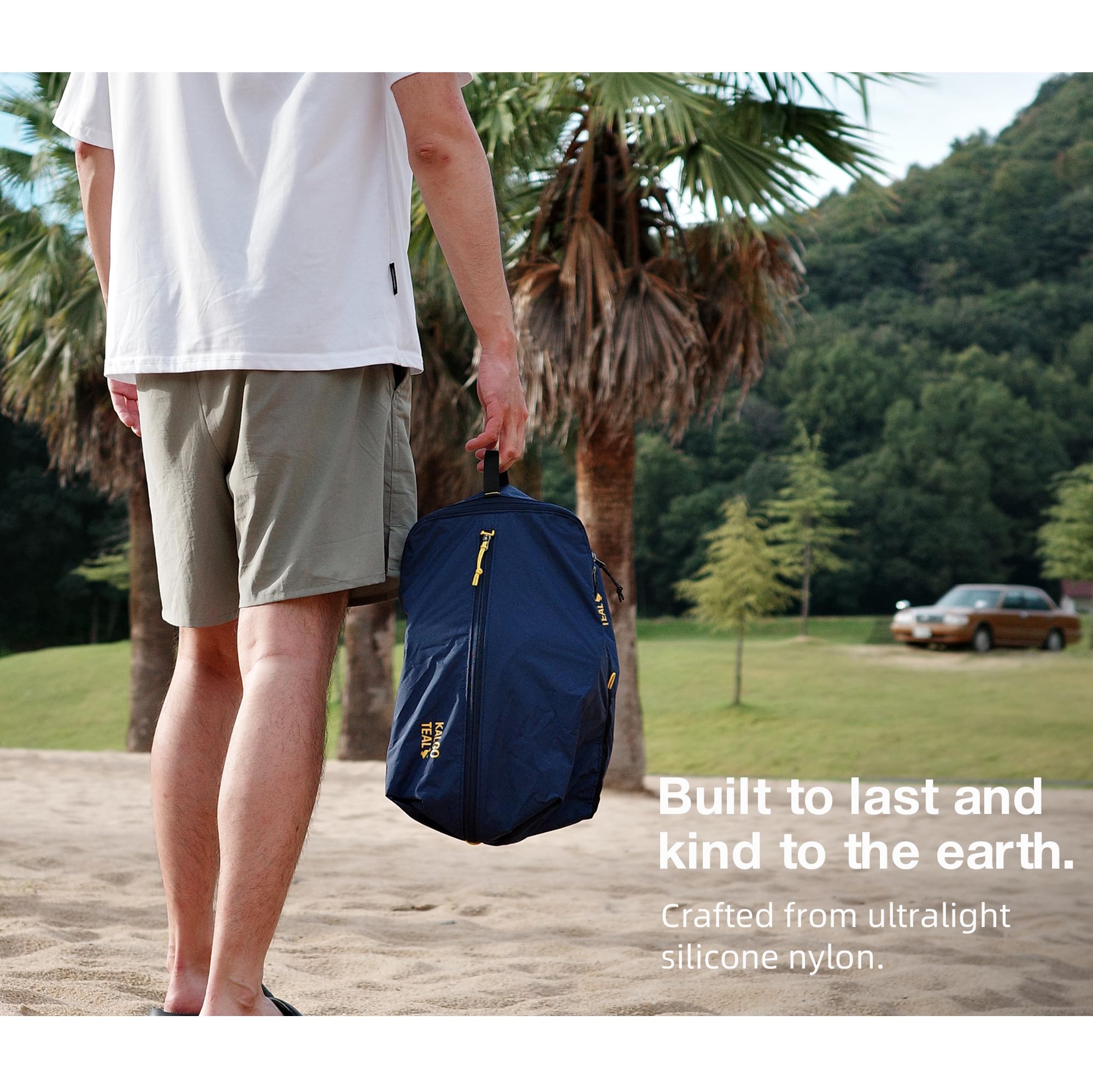 Ultralight Travel Shoe Bag 10L, Fits 2 Pairs Shoes, Large Water-Resistant Packing Cube.