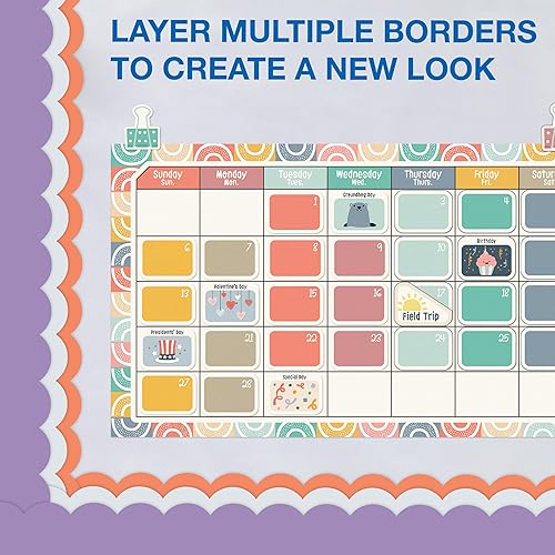 Vista 168 de Carson Dellosa Grow Together - Bordes de madera clara para tablón de anuncios de 65 pies, 1 rollo de ribete natural para pizarra blanca, corcho