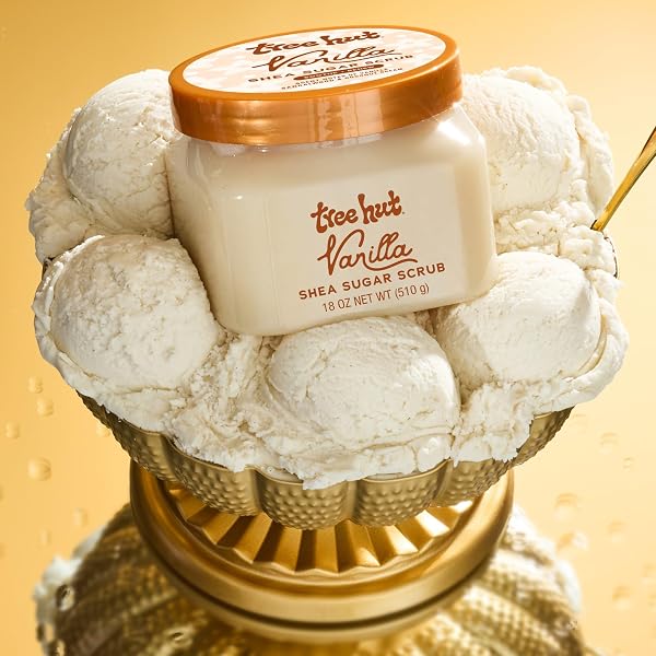 Tree Hut Vanilla Shea Sugar Scrub, Mothers Day Gifts, Exfoliating & Hydrating Body Scrub with Shea Butter & Essential Oils, Smooth Skin, For All Skin Types, Vegan, 18 oz - 5
