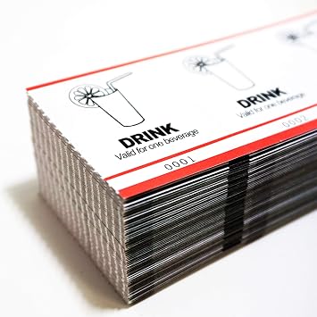 Drink Tickets - Fast & Affordable Drink Tickets by MyZone Printing Red, 3000