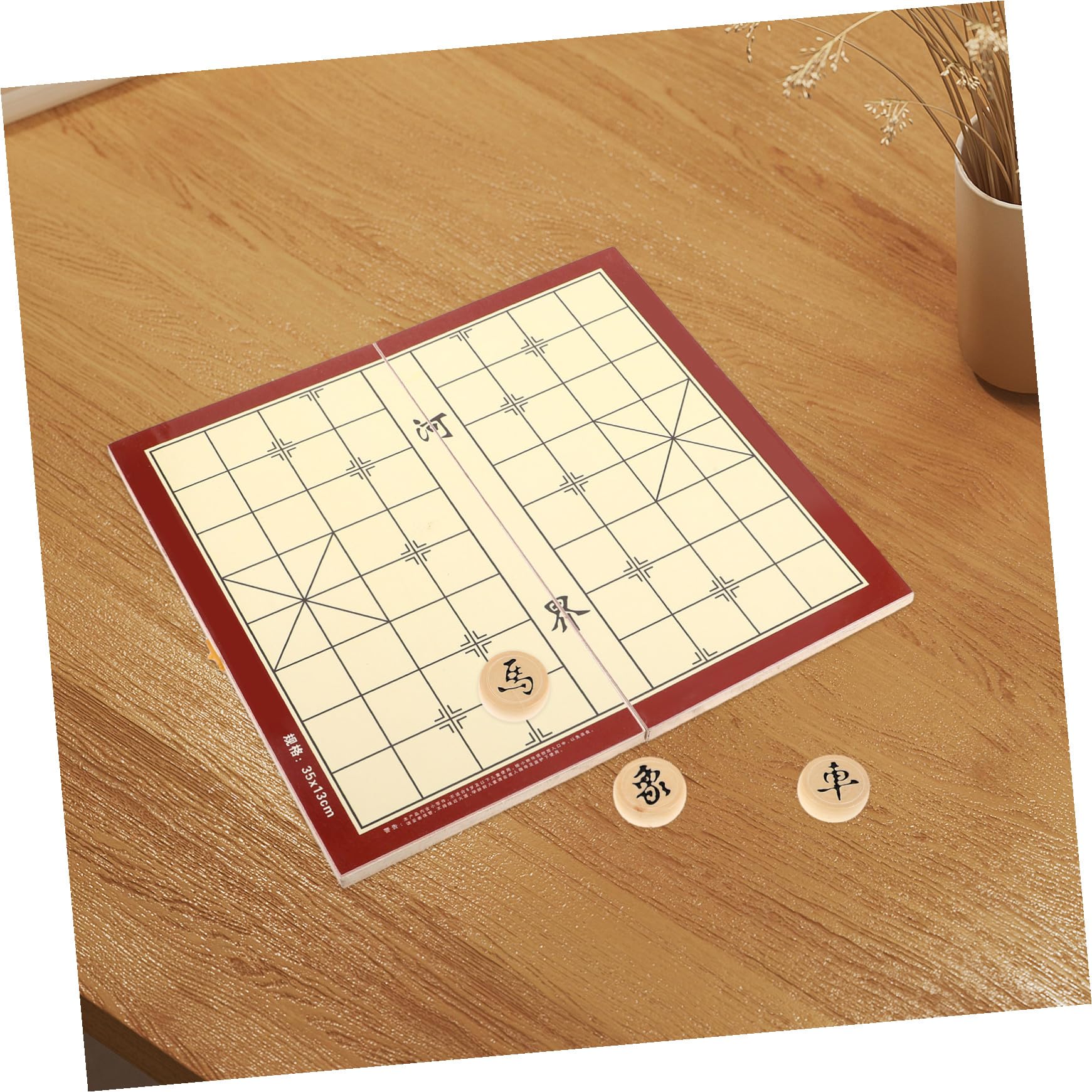 TOYANDONA Tablero de Ajedrez Chino Adecuado para Guardar y Ahorrar Espacio de Madera Plegable con Almacenamiento Integrado y Caja para Piezas Temático de Fantasía Juego de Mesa de Viaje