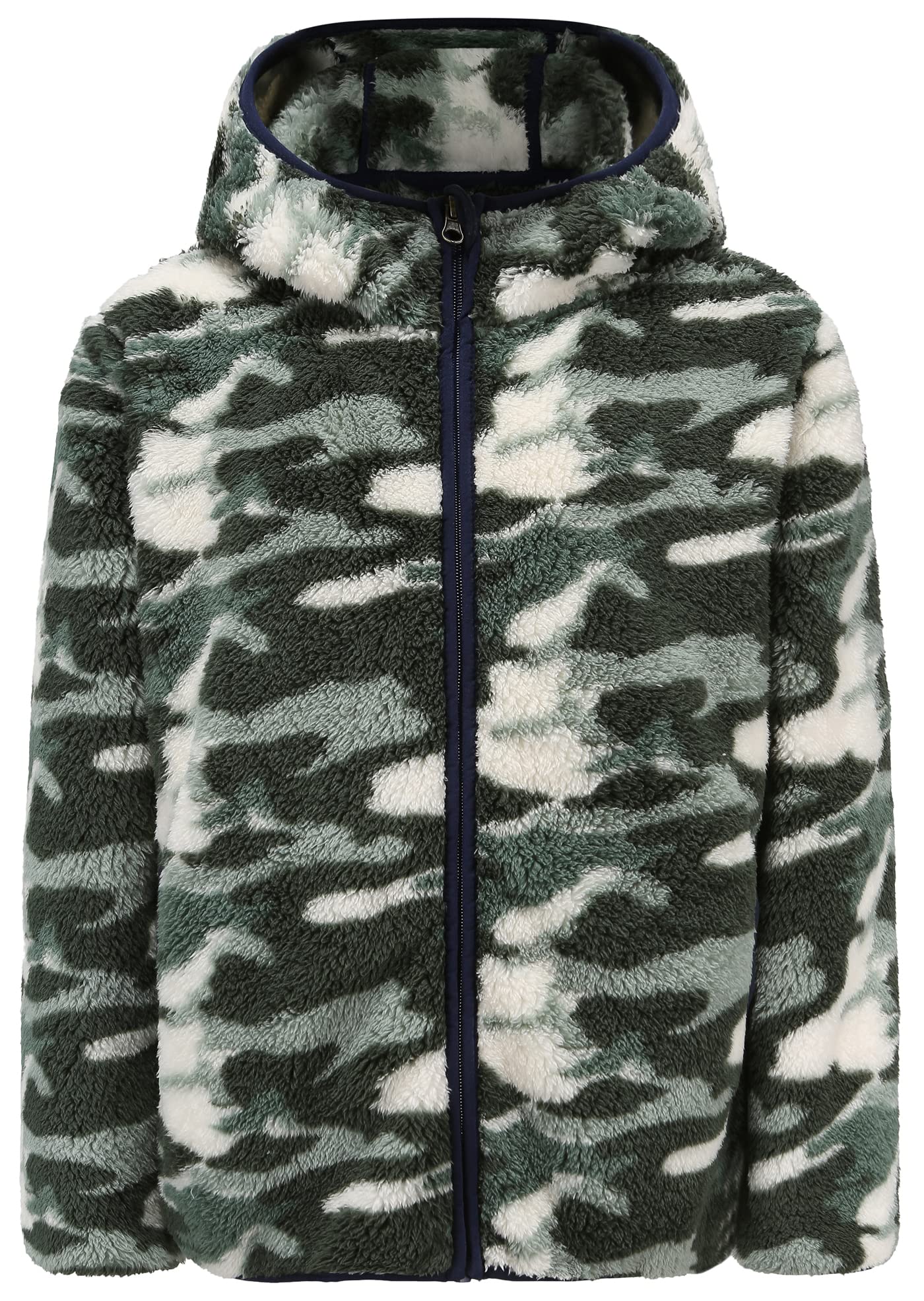 Boys Fleece Sherpa Hoodie Sweatshirts Kids Ultra Soft Full-Zip Jacket