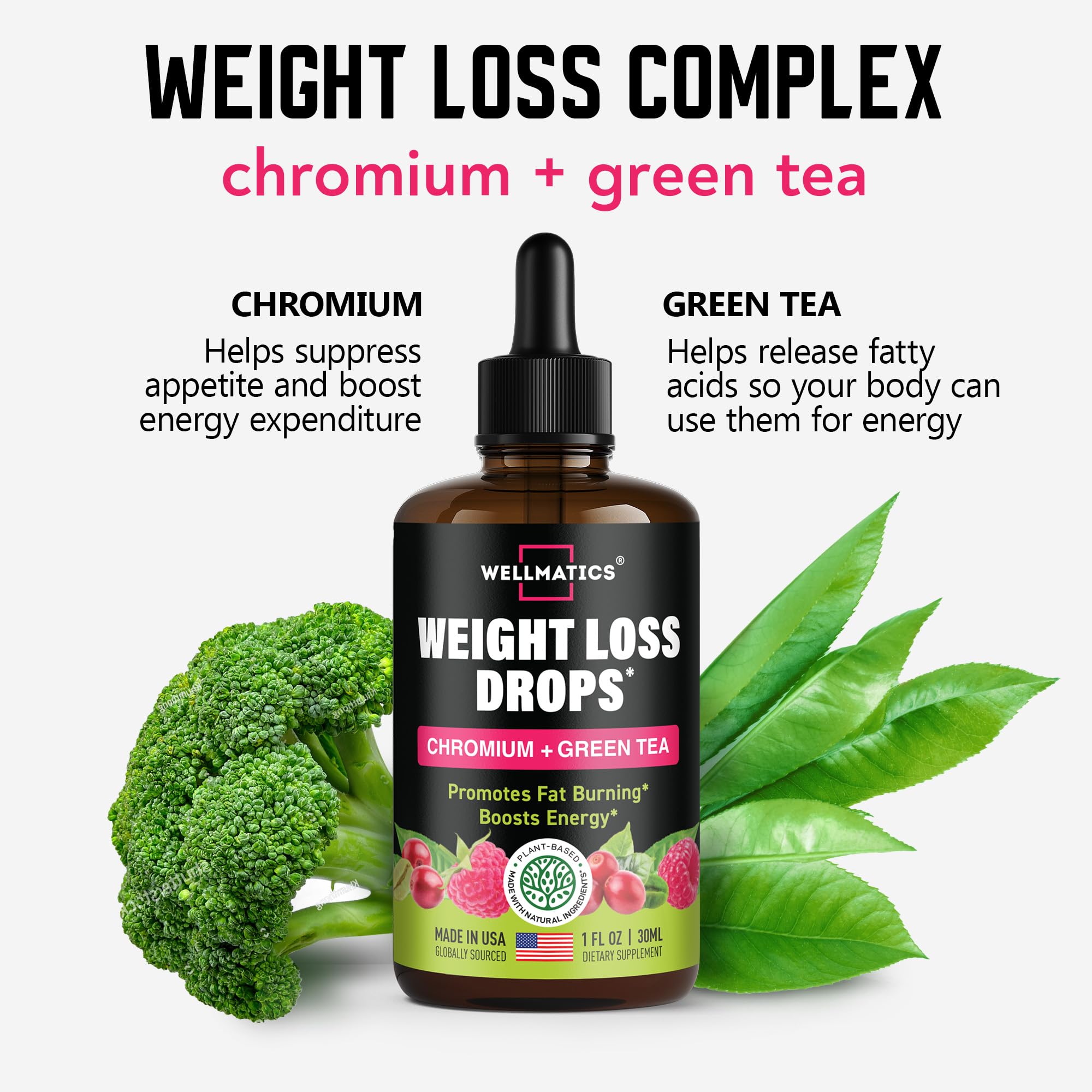 Amazon.com: Advanced Weight Loss Liquid Drops  Made in USA - Metabolism  Booster & Appetite Suppressant Diet Drops with Green Tea, Cinnamon Bark,  Green Coffee, African Mango, Ginger Root & More -