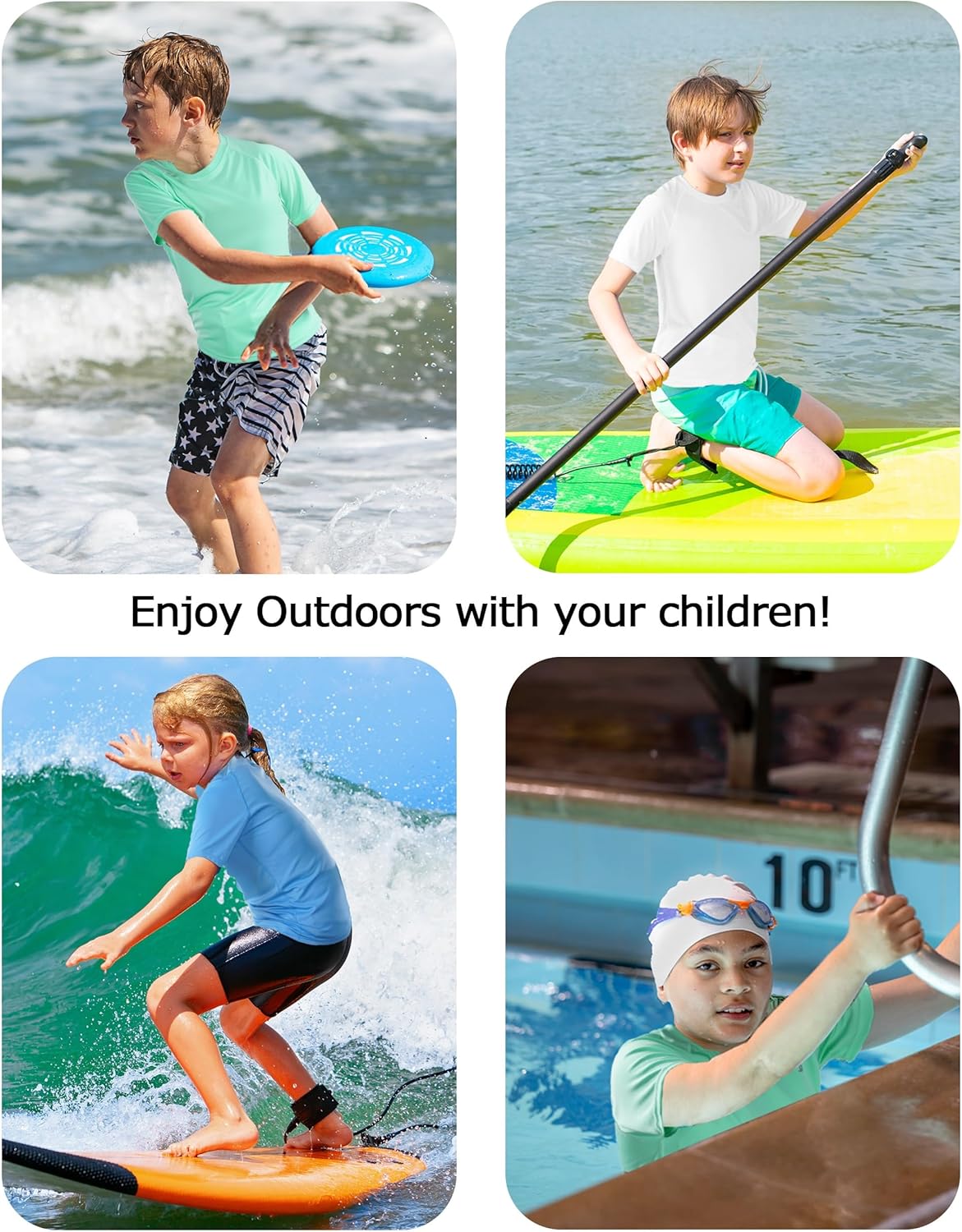 Boys Rash Guard Swim Shirt, UPF 50+ Sun Protection Short Sleeve Rashguard, Youth Kids Quick Dry UV Beach Surfing Water Shirt - Image 6