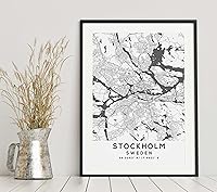 Vista 6 de Mapa de Estocolmo, Suecia, Light 2 (18x24)