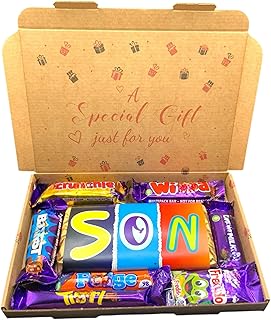 Sweetie Gift Son Chocolate Hamper – Letterbox Friendly Chocolate Gift Box for Him – Christmas, Birthday, Exam, Get Well Soon, Just Because – Sweet Treats Selection for Son