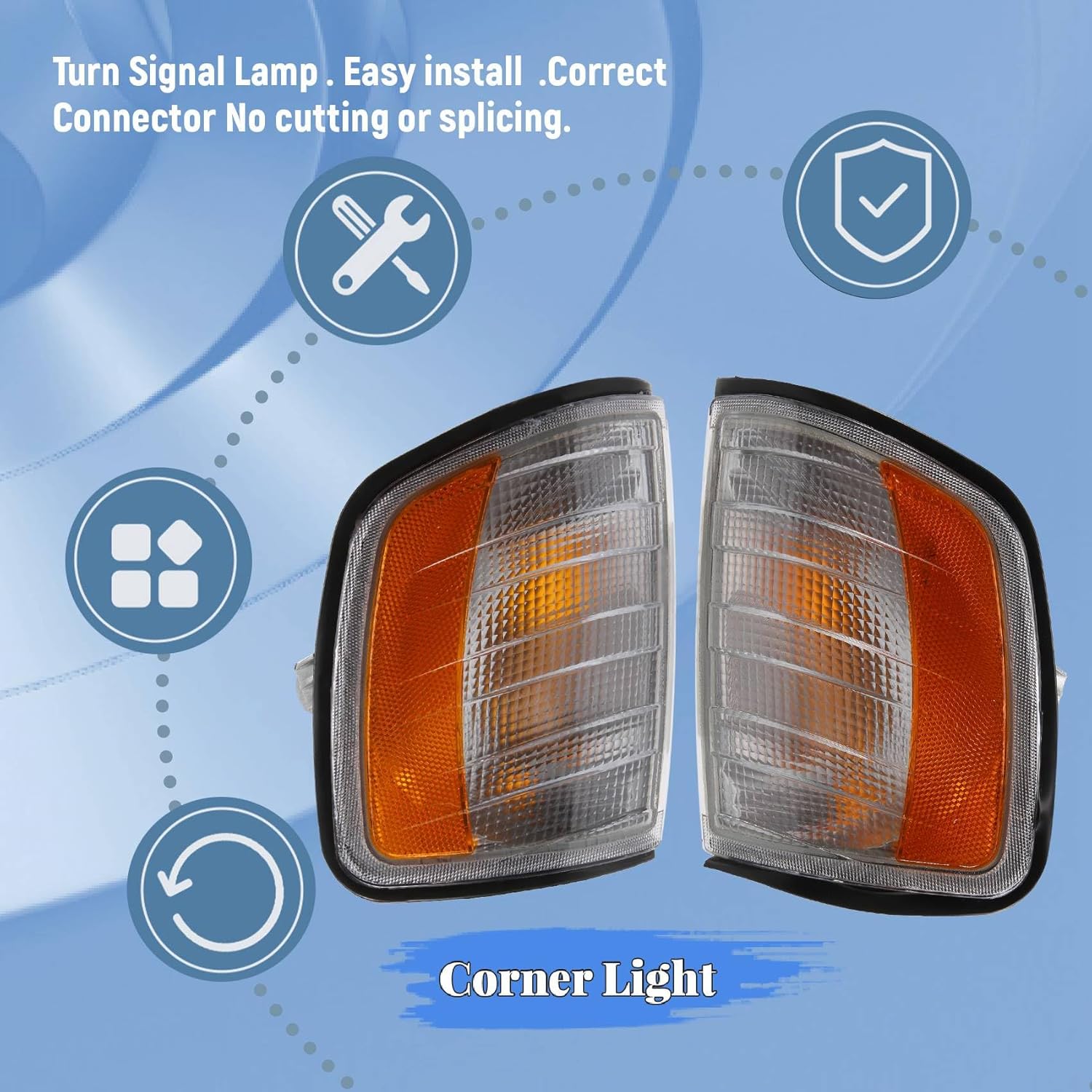 Car Corner Light Front Turn Signal Indicator Lamp For E Class W124-1996 1248261243 1248261143