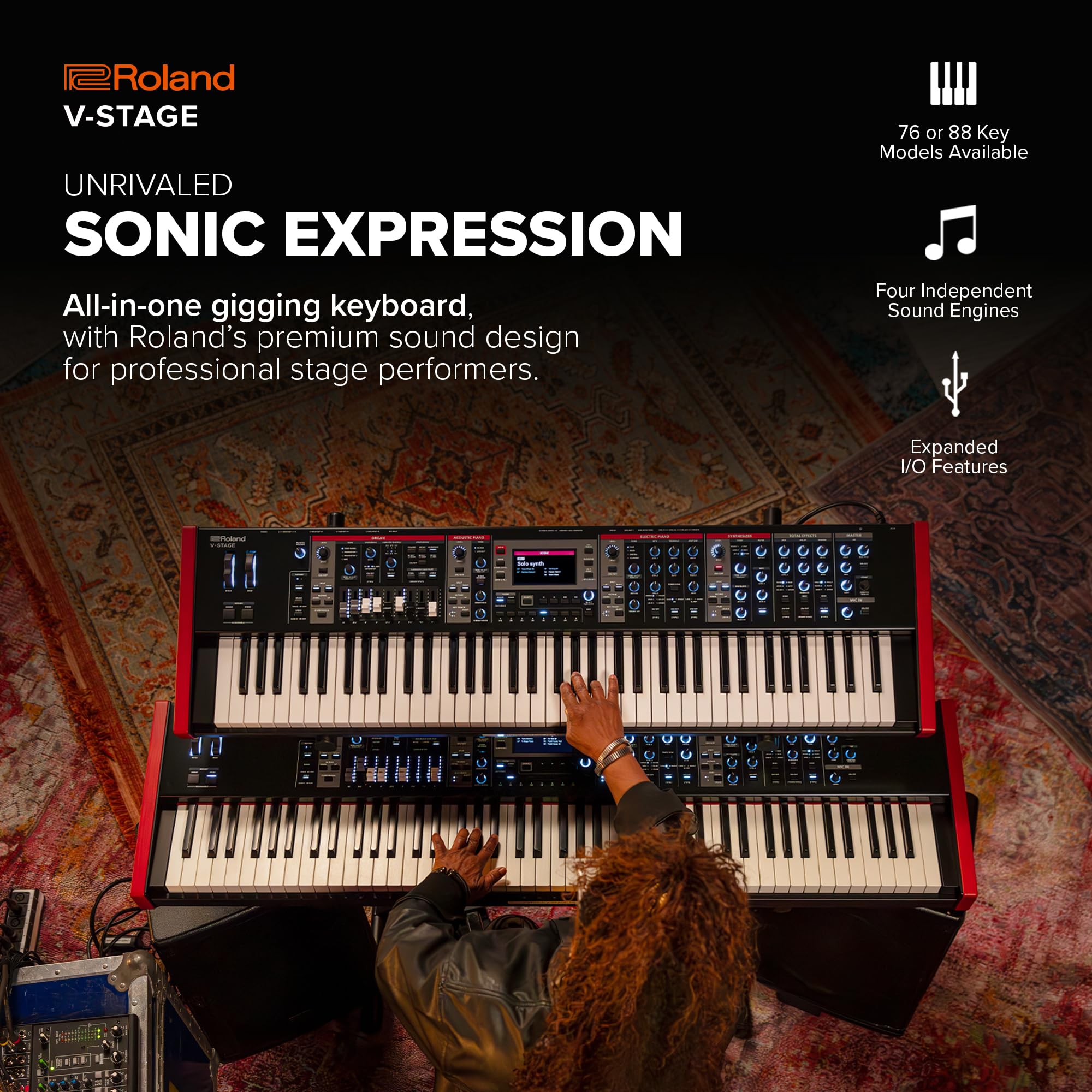 Amazon | Roland V-STAGE 76 | プレミアム 76 キー セミウェイト