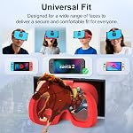 Upgraded VR Headset for Switch 2 (2025), Switch 2 VR Virtual Boy Games Glasses with Adjustable HD Lenses and Head Strap with Rotary Button, Labo VR for Accessory, Orange & Blue