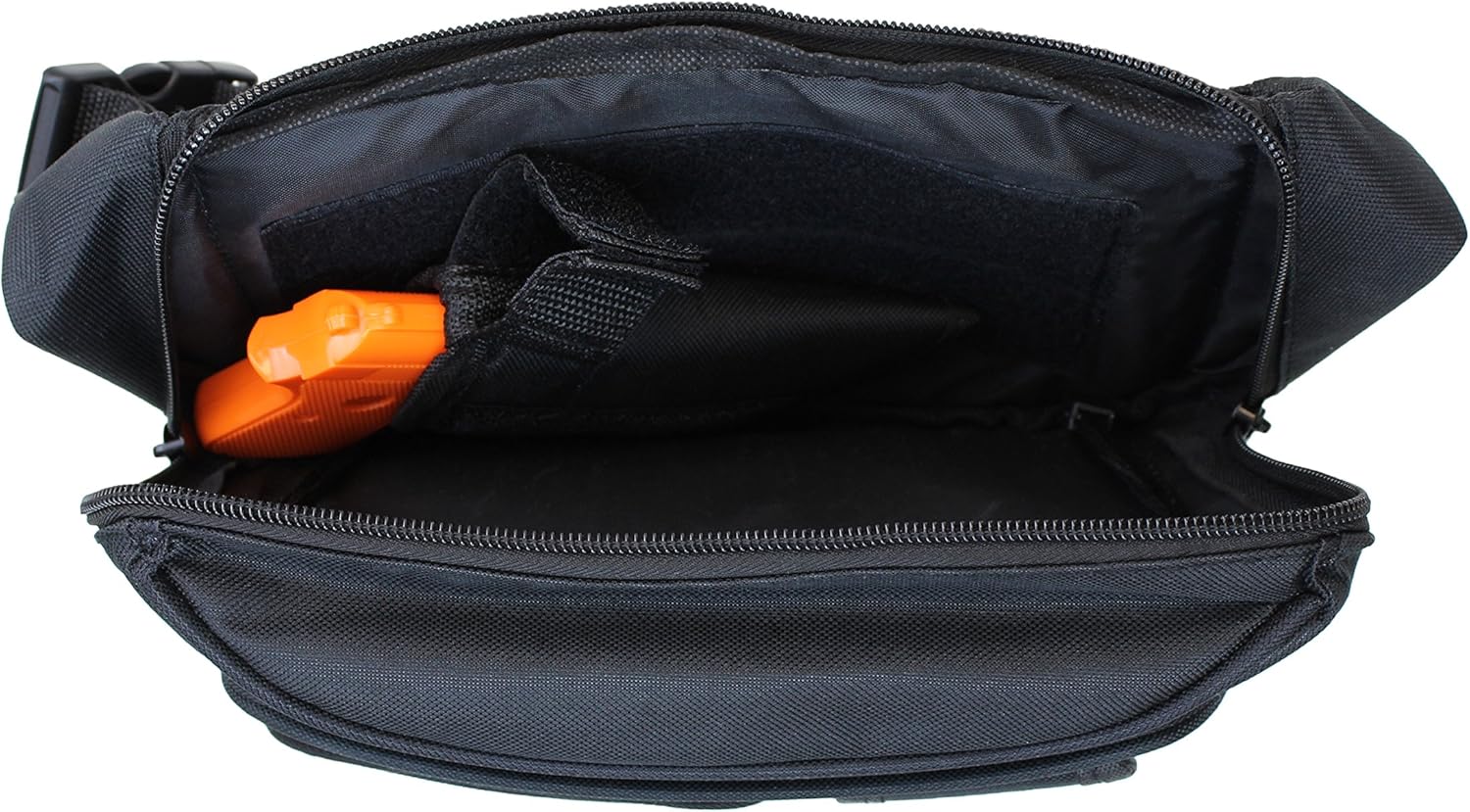 Concealed Carry Pistol Bag - Black Gun Concealment Fanny Pack - Fits up to 50 in Waist