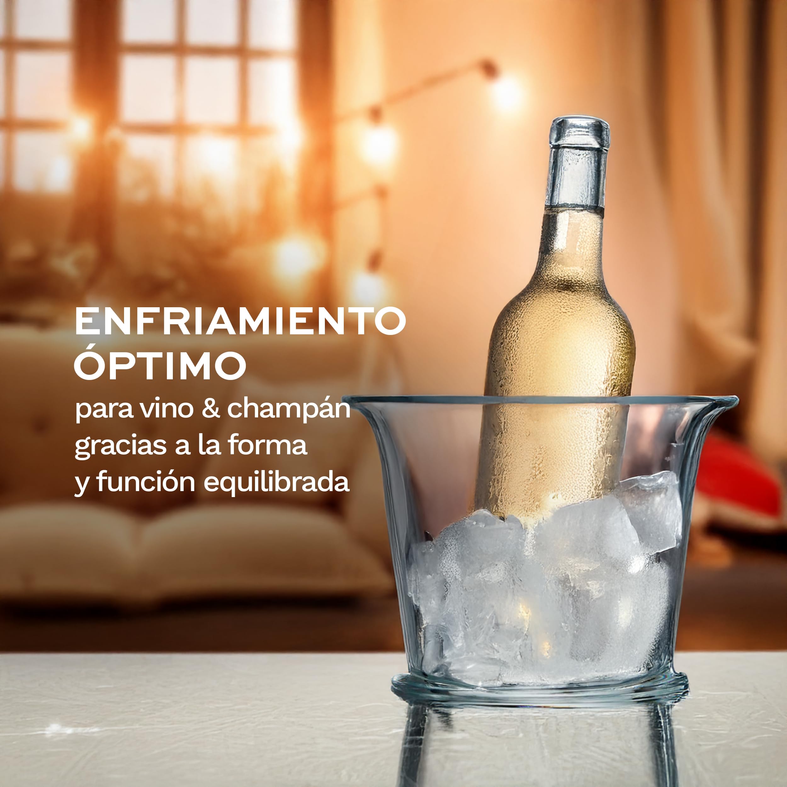 Stölzle Lausitz Enfriador de Vino & Champán Classic Ø 26 cm – Elegante Cubitera de Cristal Soplado – Apto para Lavavajillas & Fabricado en Alemania