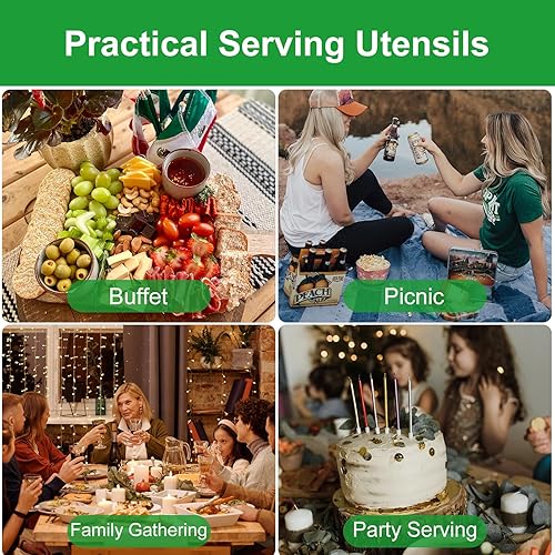 Miniatura 7 de 26 piezas de accesorios de tablas de charcutería, juego de cuchillos de queso con mango de madera, servicio para 4 utensilios de charcutería,