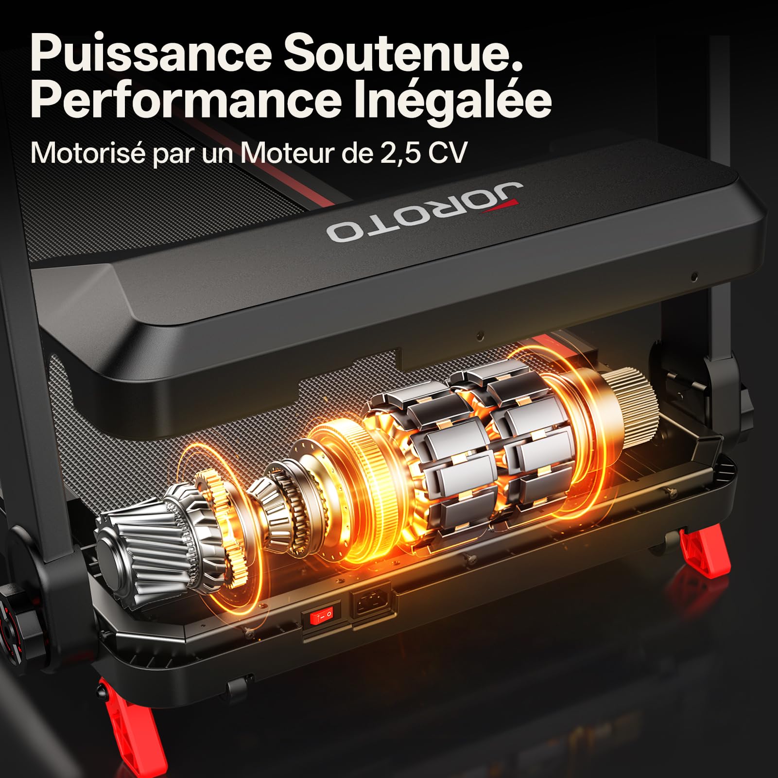 JOROTO Tapis de Course Pliable Moteur 2,5PS Inclinaison 8% Vitesse 1-12 KM/H Écran LED Poids Max 130KG