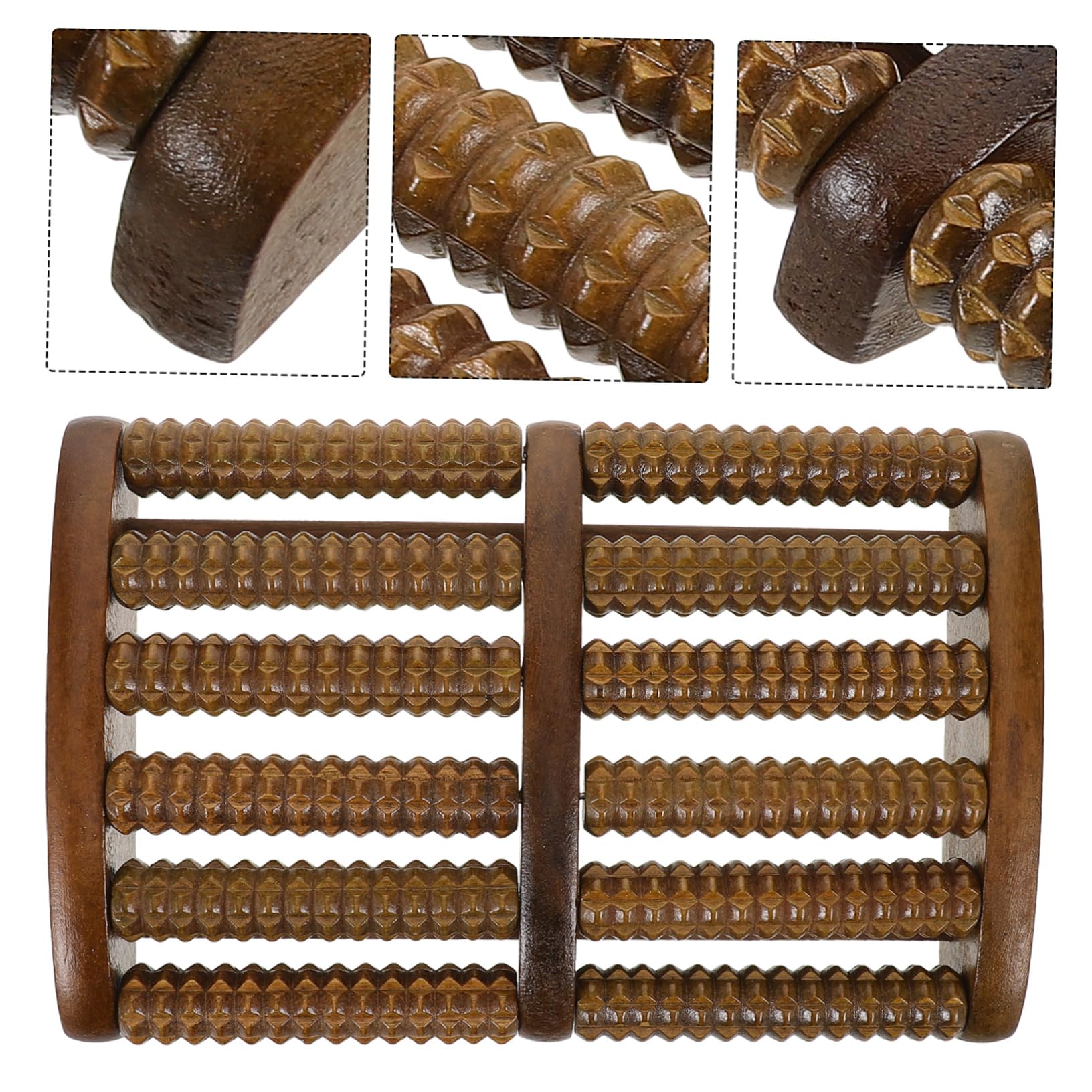 Rullo Massaggiante per Piedi in Legno Colore Coffee