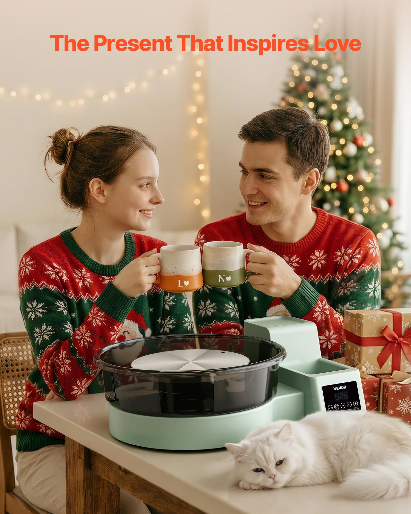VEVOR Tornio Girevole da 36 e 28 cm Verde Vasca Rimovibile, Giradischi per Ceramica da Tavolo da 450 W con Pedale, velocità Regolabile da 30 a 300 Giri/min, per Principianti Artigianato Fai da Te