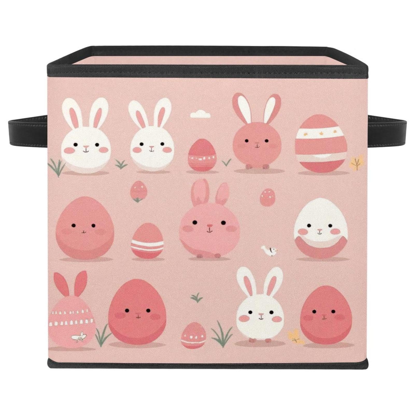 Boîte de rangement pliable rose pour une chambre d'enfant douce