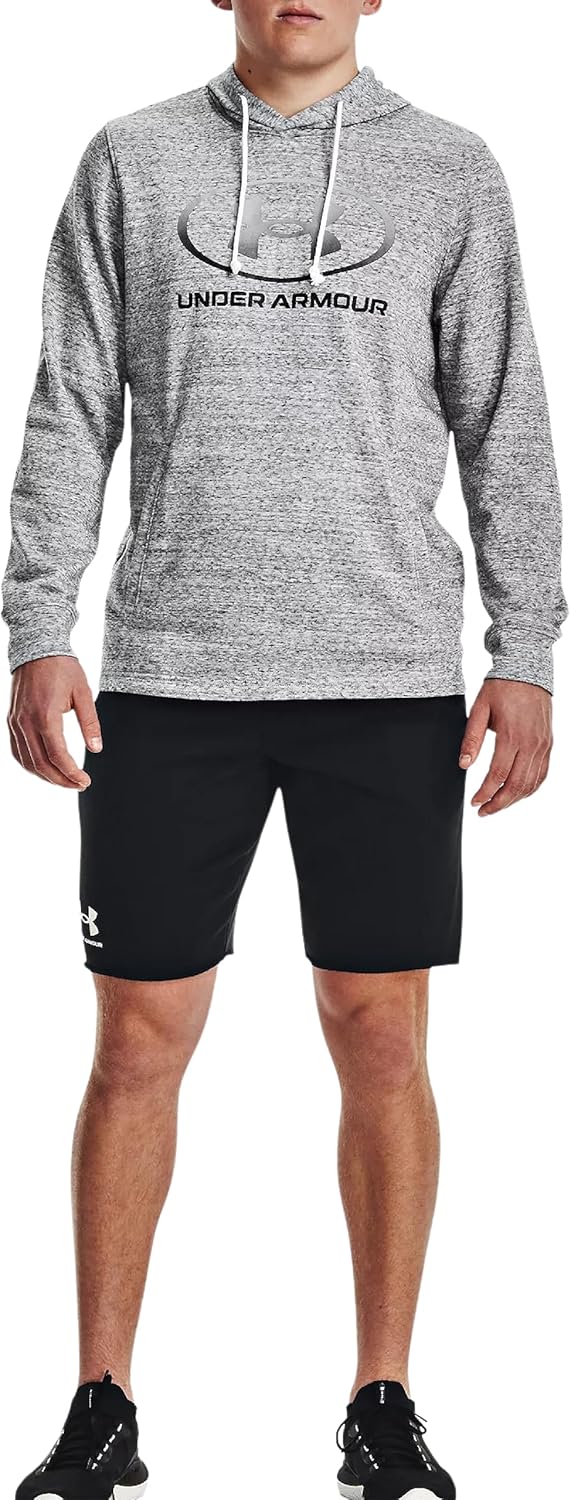 Under Armour Men's UA Rival Terry Graphic Hoodie (Medium, Mod Gray/Black - 011) - Image 3