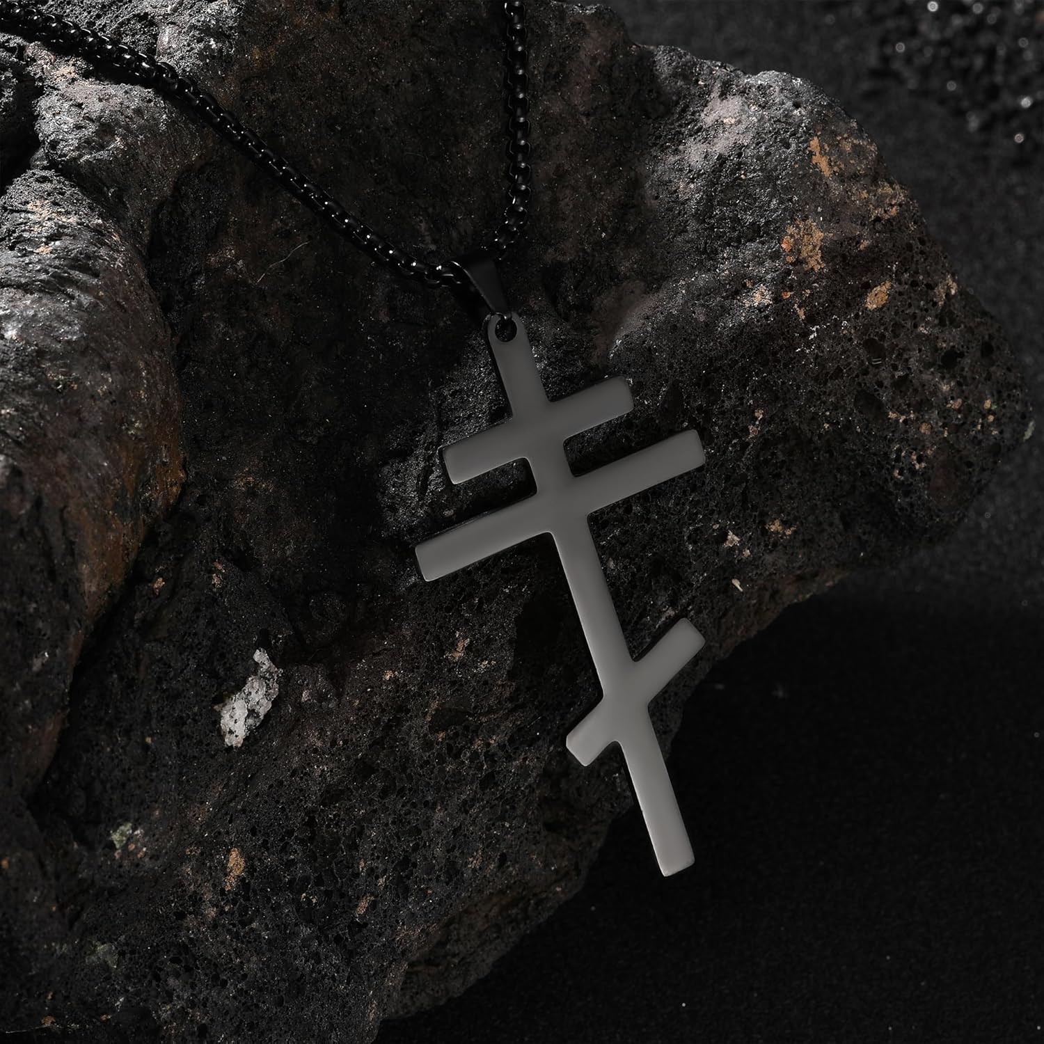 Russian Orthodox Cross Necklace For Men Stainless Steel Orthodox Cross Necklace Women - Image 5