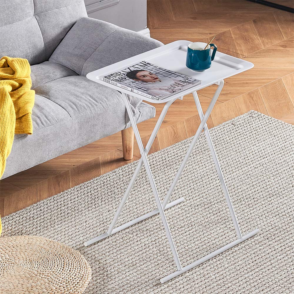 Sanery Folding Drinks Side Table Coffee Table Sofa End Table Tray for Living Room Foldable Patio Outdoor Garden Table