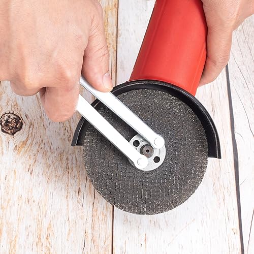 Miniatura 6 de HINZIC Llave de amoladora angular ajustable universal de 0.157 in, 2 alicates con agujeros perforados para almohadillas de respaldo en amoladora