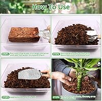 Vista 25 de Riare Paquete de 2 sustratos de chips de coco para plantas, 2.2 libras, ladrillo de cáscara de coco 100% orgánico con baja EC y pH equilibrado