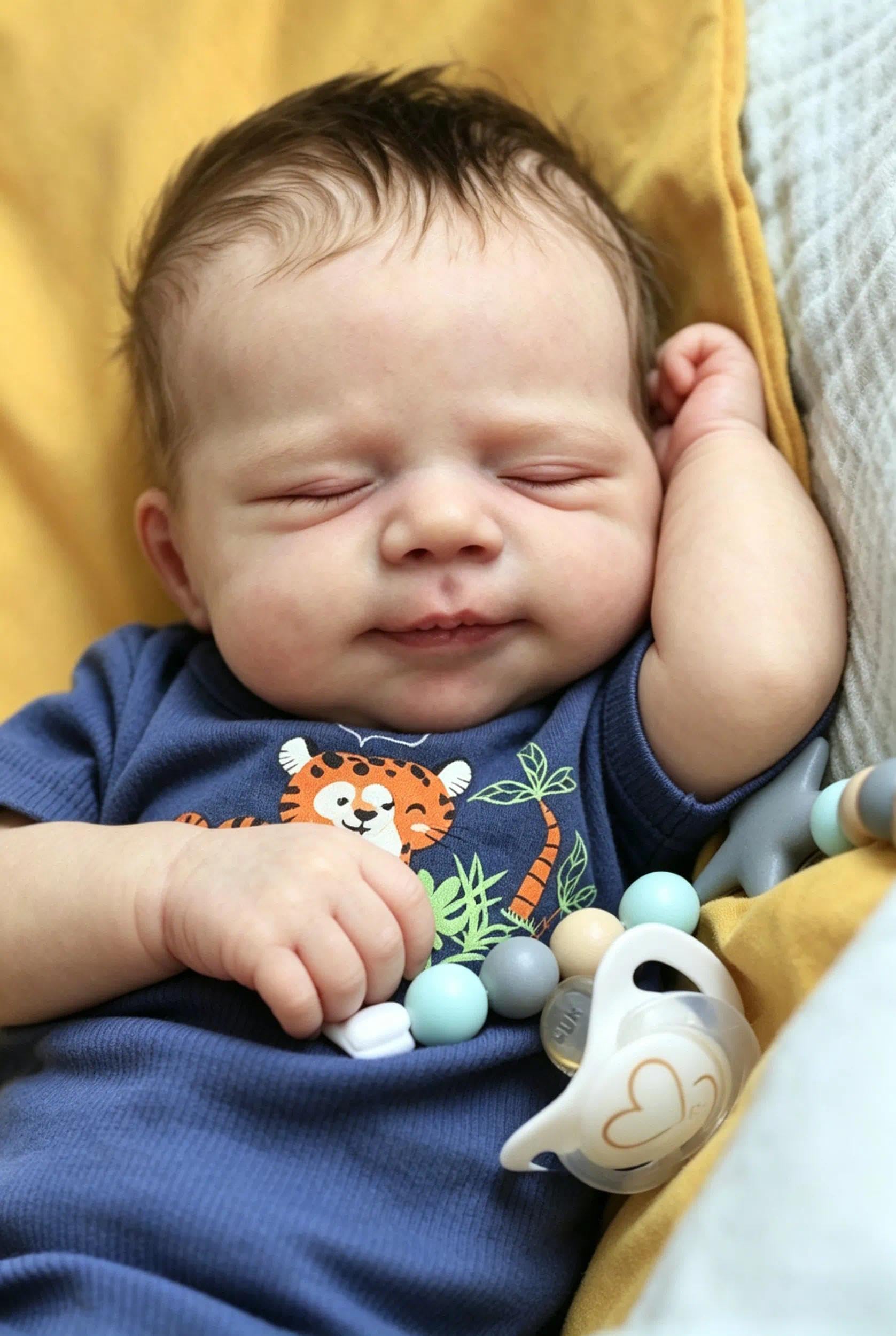 Zero pam Reborn Baby Dolls Boy, 19 Inch Reborn Dolls Vinyl Full Body, Realistic Baby Boy Doll, Real Life Babys Doll with Rooted Hair, Lifelike Newborn Reborns Babies For Kids 3+
