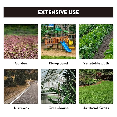 Miniatura 6 de Tela de barrera de malezas de 32 pulgadas x 180 pies, resistente, tela de barrera de malezas de jardín de alta permeabilidad, tela duradera con pala