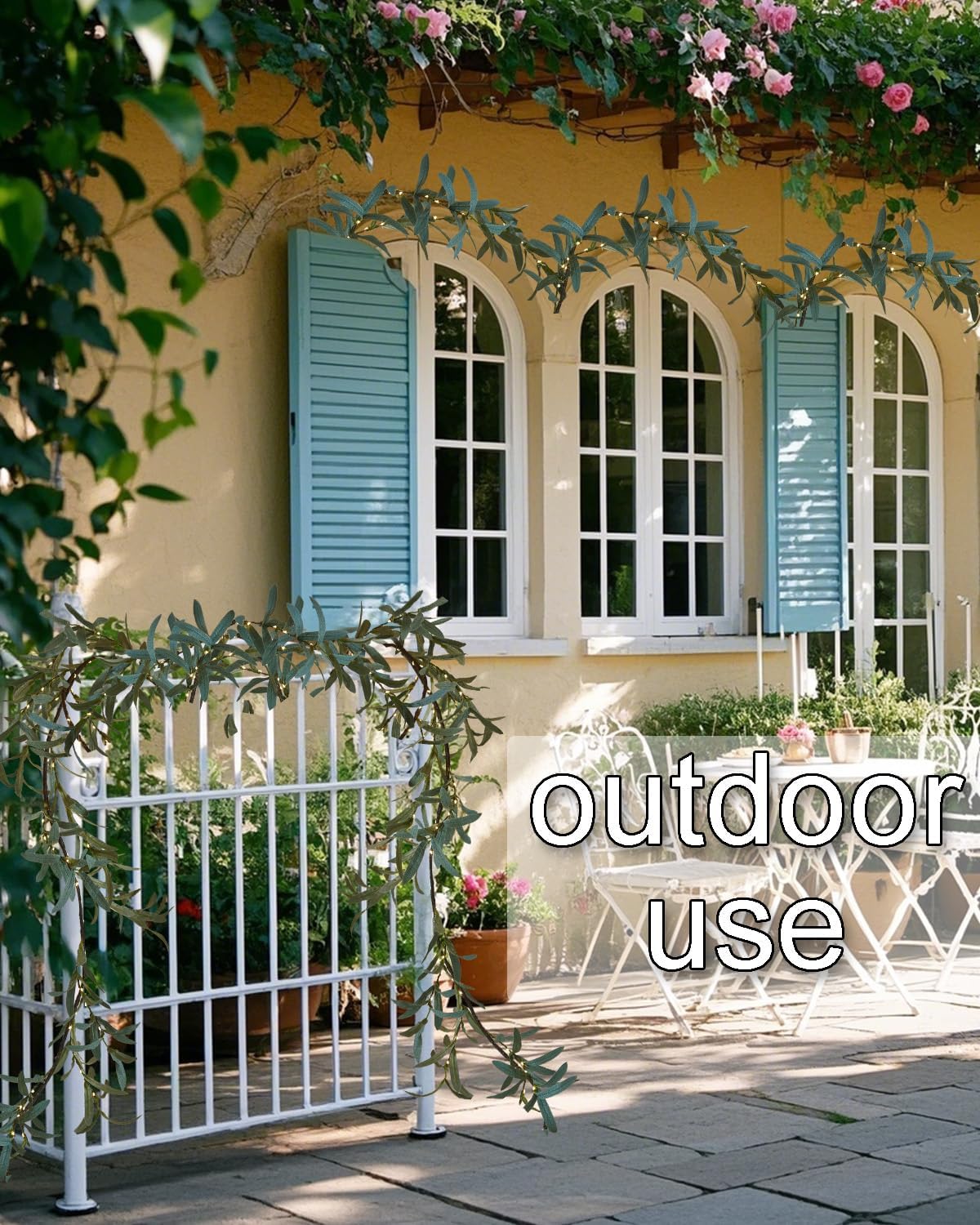 Birchlitland Lighted Olive Garland Battery Operated with Timer 6FT 96 LED Fairy Lights, Faux Vine with Lights for Mantel Fireplace Wall Patio Wedding and Holiday Decor - Image 5