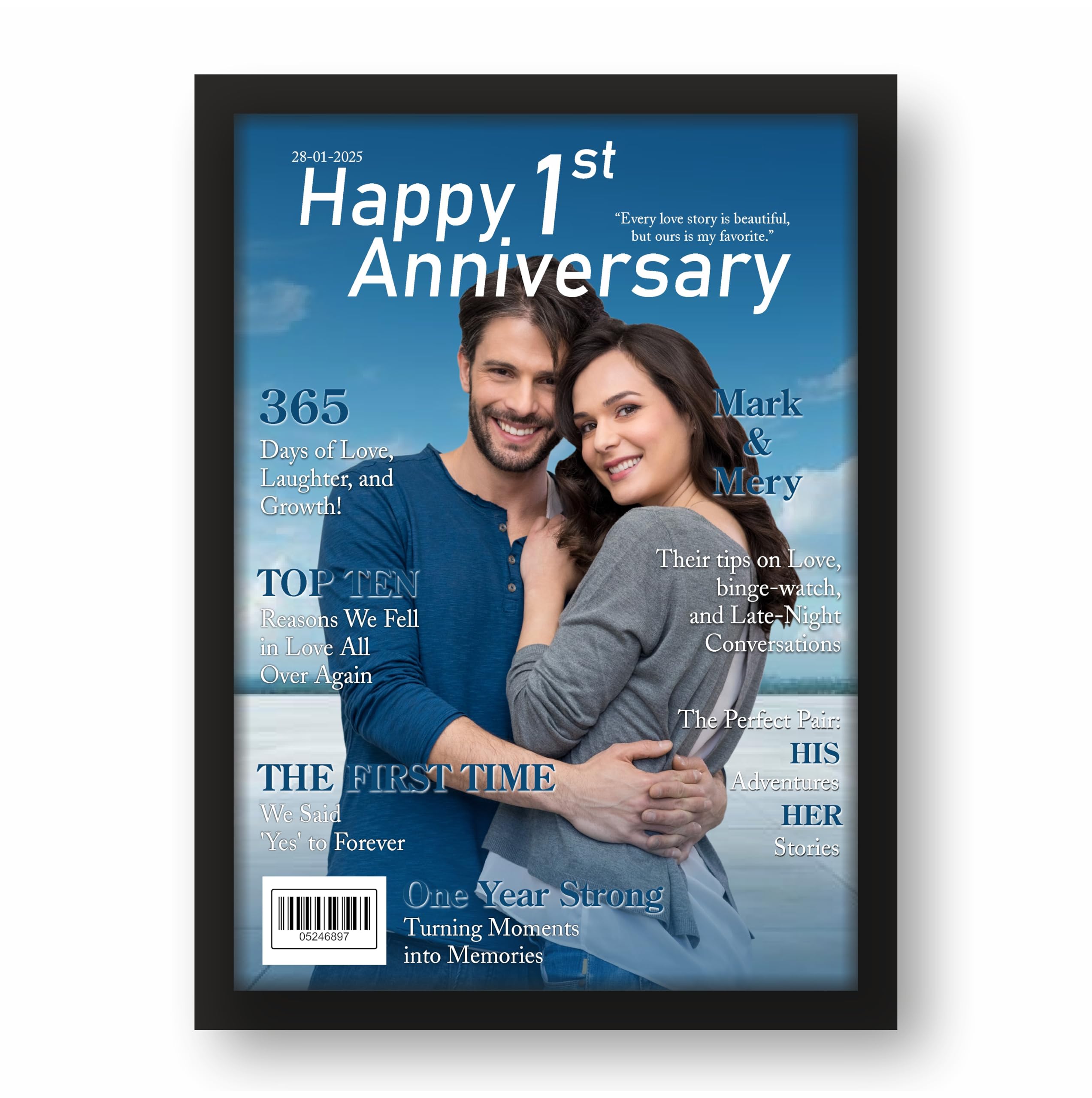 Personalized Anniversary Magazine Frame – view 2