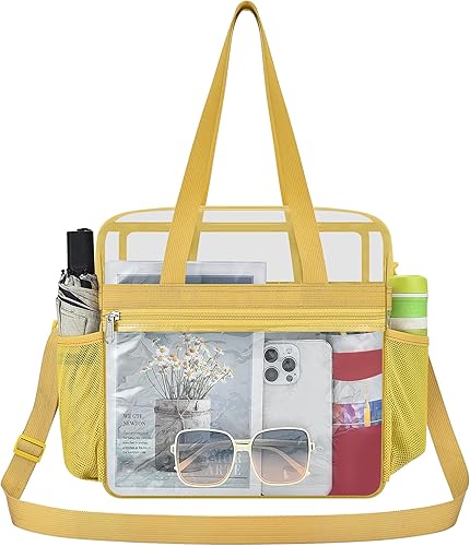 Vista 161 de Oraben Bolsa transparente transparente aprobada para estadios de 12 x 6 x 12 pulgadas, bolsa de estadio para trabajo, juegos deportivos, gimnasio