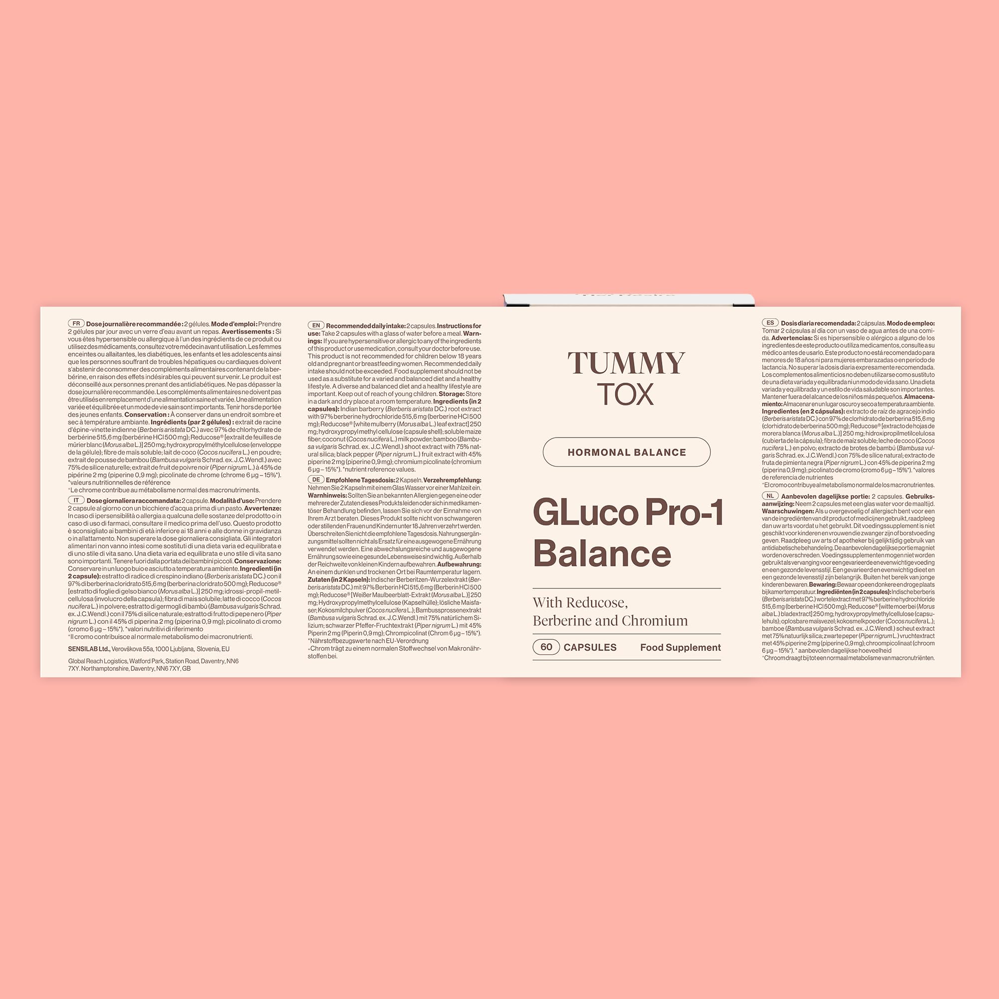 TummyTox GLuco PRO-1 Balance mit Berberin und Chrom, 60 Kapseln