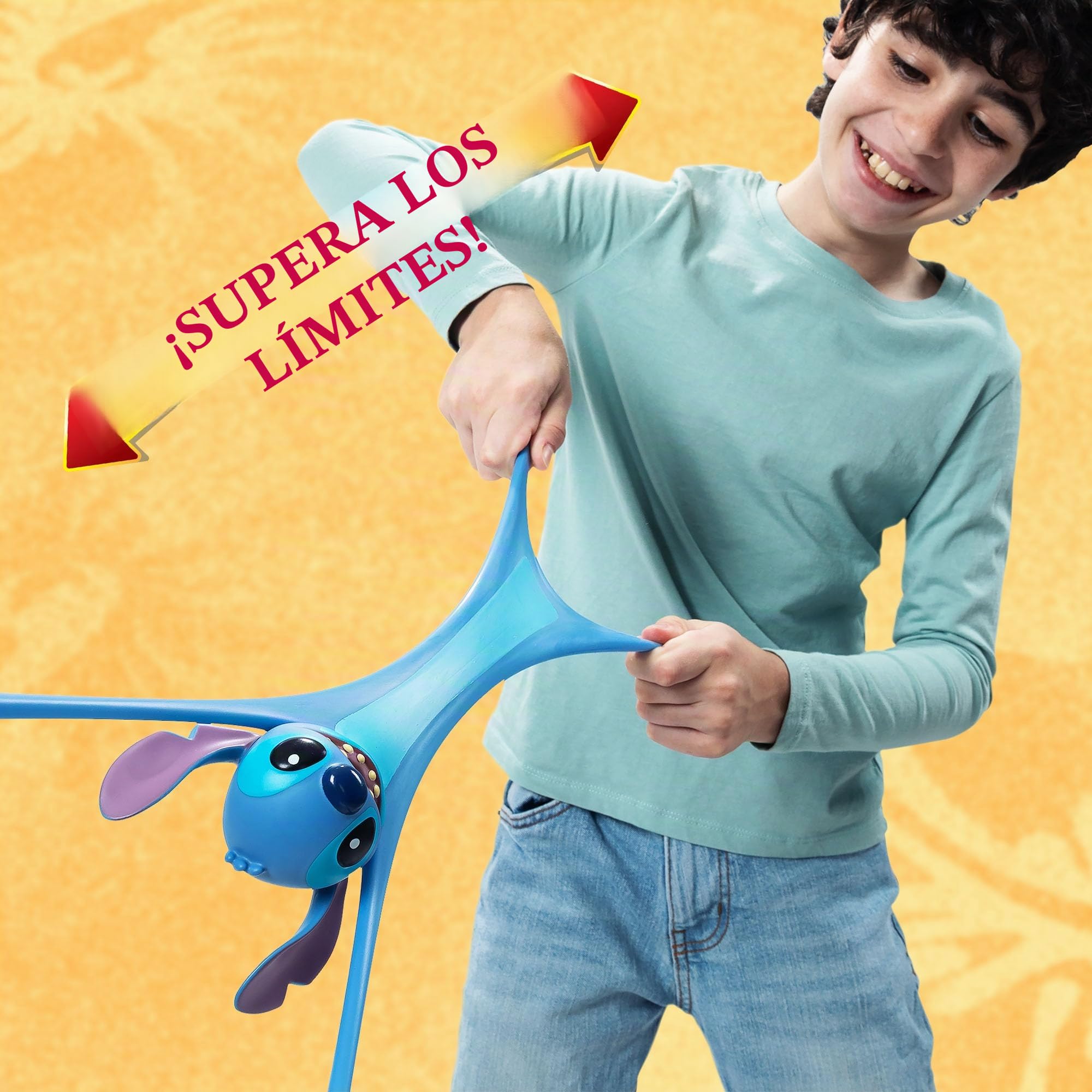Basic Fun Stretch Armstrong Stitch – Figura Extensible Disney Lilo & Stitch, Juguete elástico para niños y coleccionistas