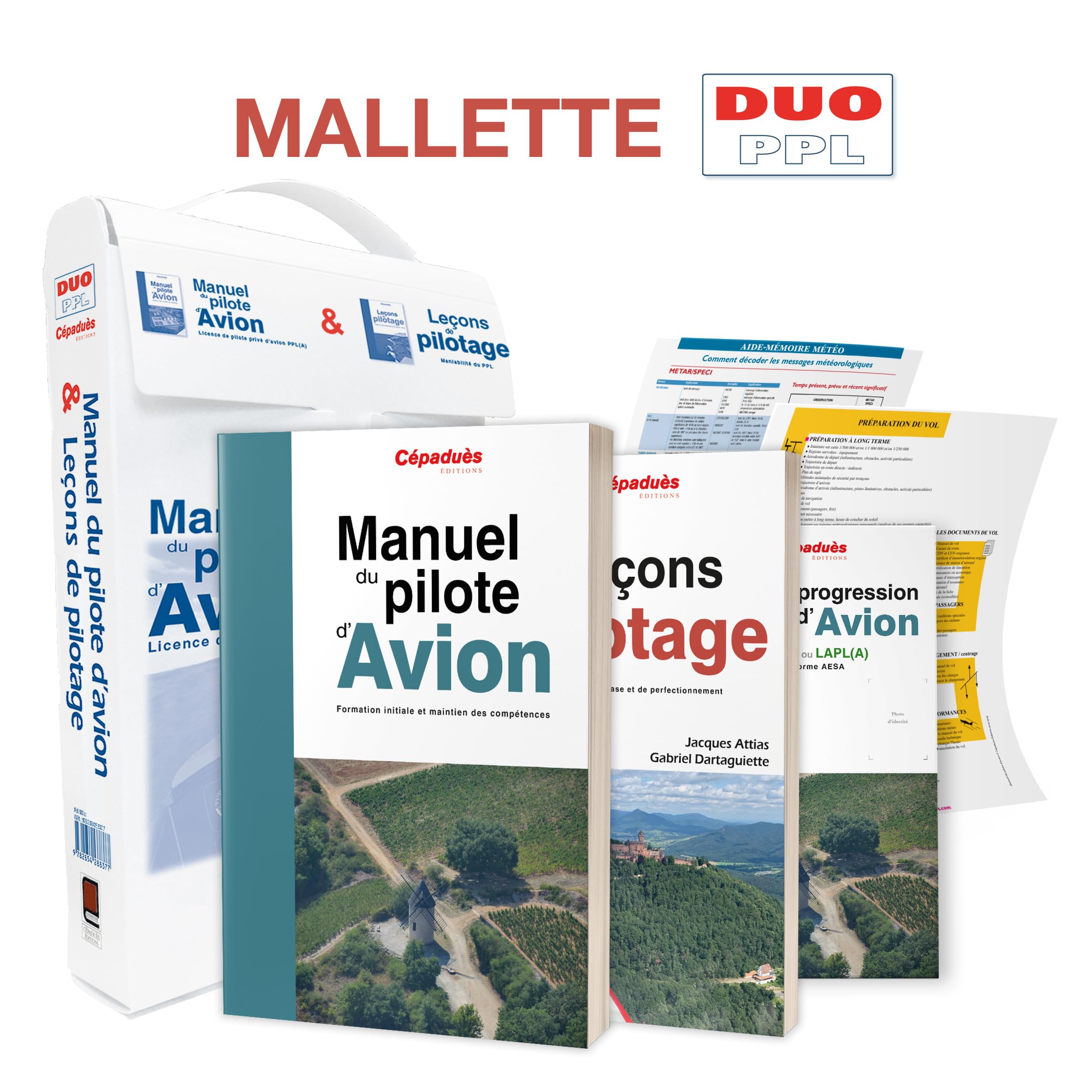 Mallette DUO PPL - comprend les actuelles éditions de : Le Manuel du Pilote d'Avion 21e éd. + Leçons de Pilotage 7e éd.