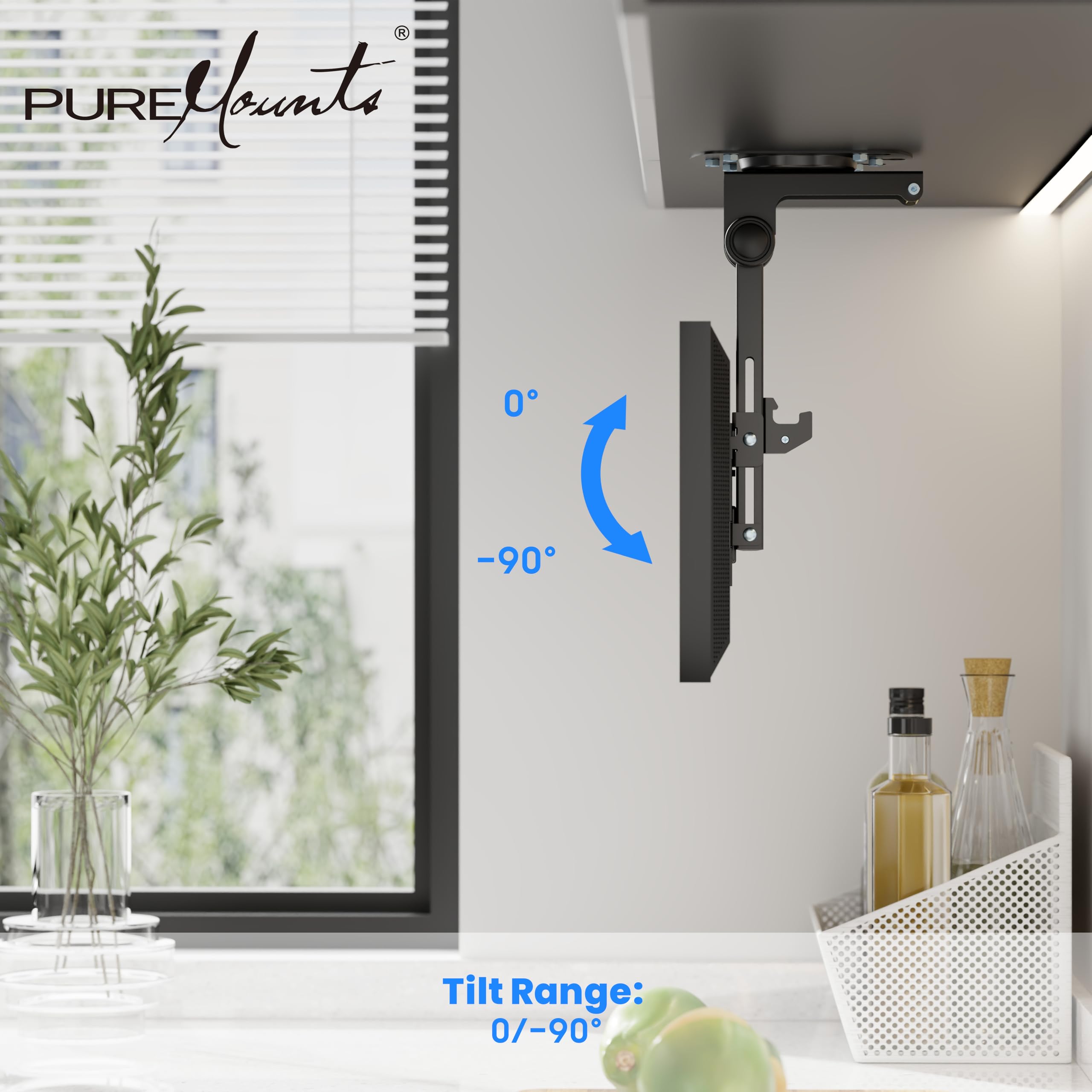 Proiettore 4k Supporto TV Per Soffitto - Girevole E Pieghevole, Per TV 13"-33" (33-84cm), VESA 75x75-200x200 Vesa 75x75 200x200 - Foto 2