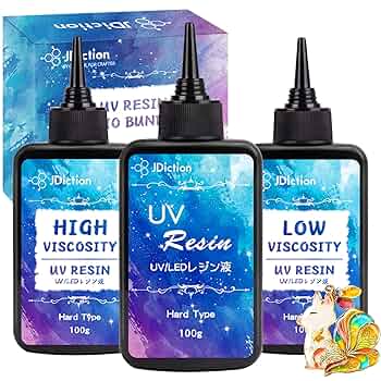 JDiction 1000g UV Resin, Ultra Clear Advanced Resins Solar Cure Hard UV Resin Kit For Jewelry Making, Casting And Coating & DIY Crafts